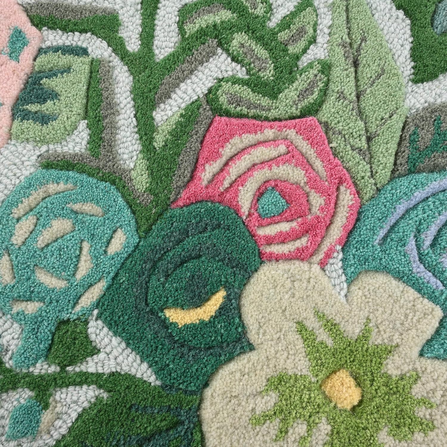 Verdant Foliage Irregular Carpet & Rug