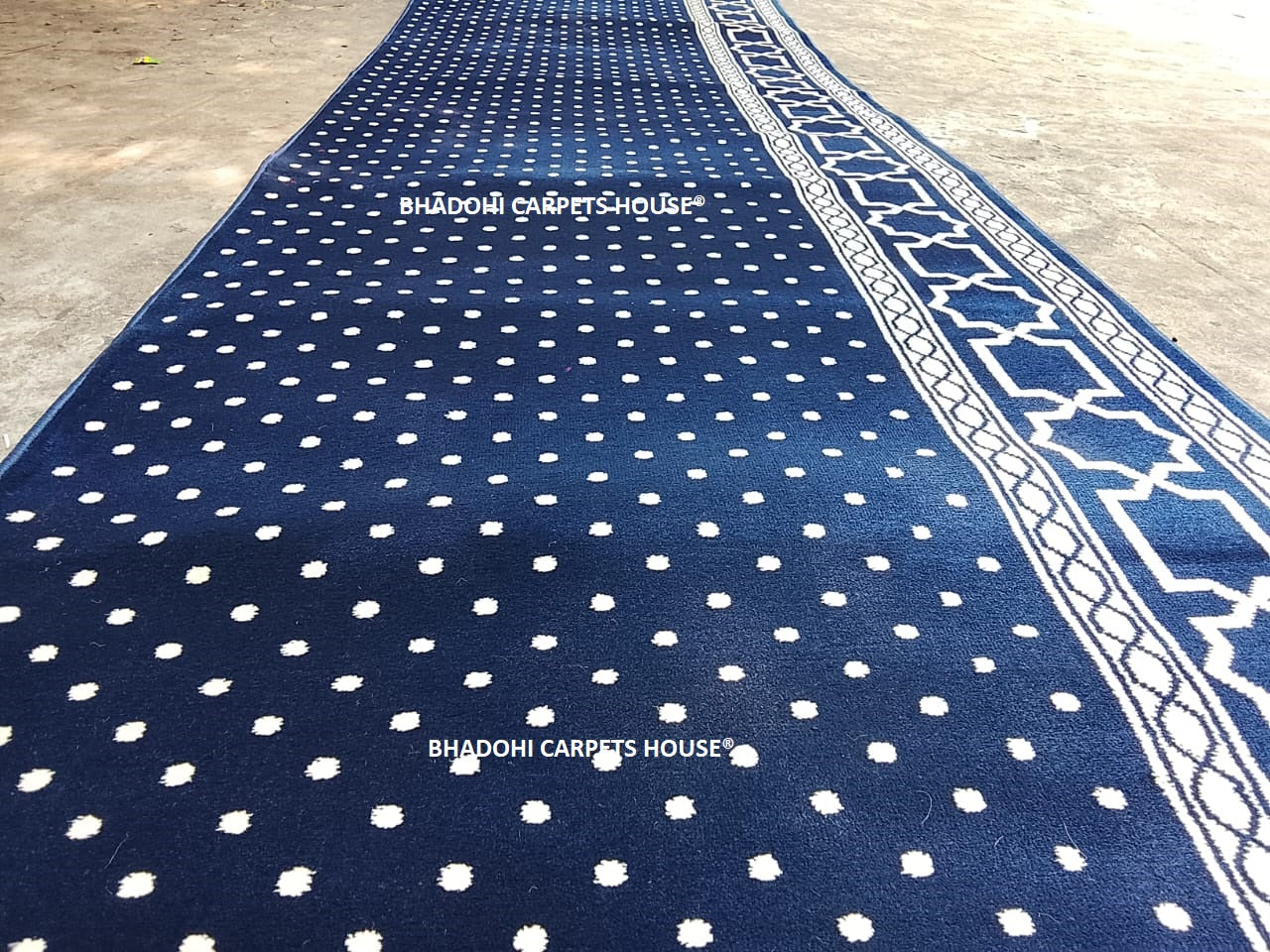 Blue Janamaz Carpet Roll – 15mm Ultra Soft & Luxurious Mosque Prayer Mat