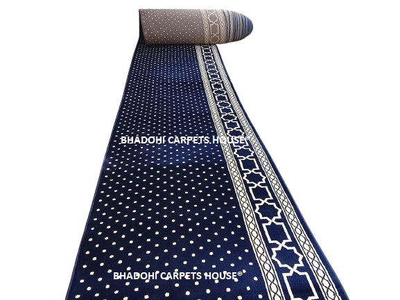 Blue Janamaz Carpet Roll – 15mm Ultra Soft & Luxurious Mosque Prayer Mat