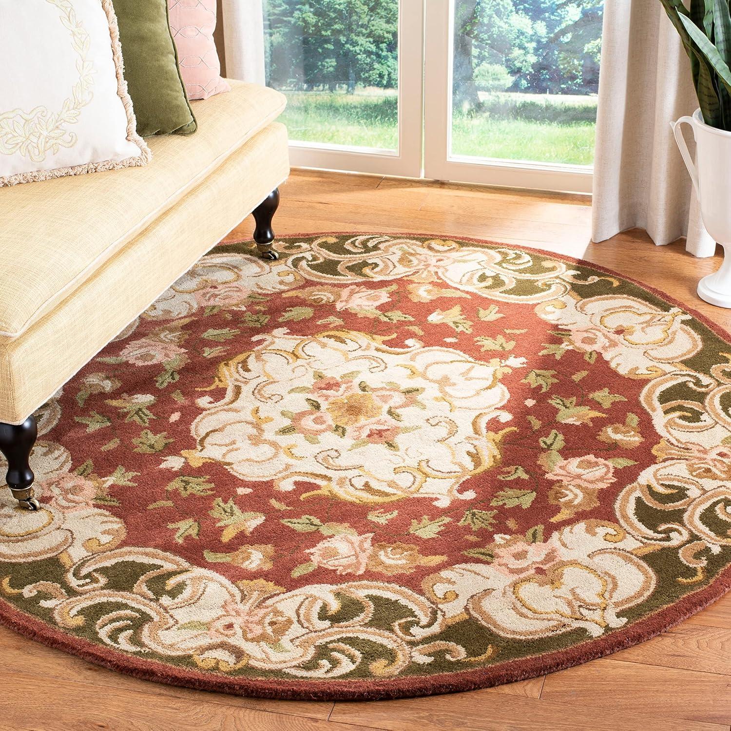 Zarif Persian Tufted Round Carpet & Rug