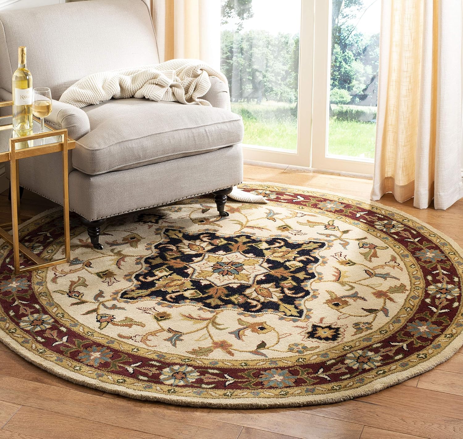 Ziba Persian Tufted Round Carpet & Rug
