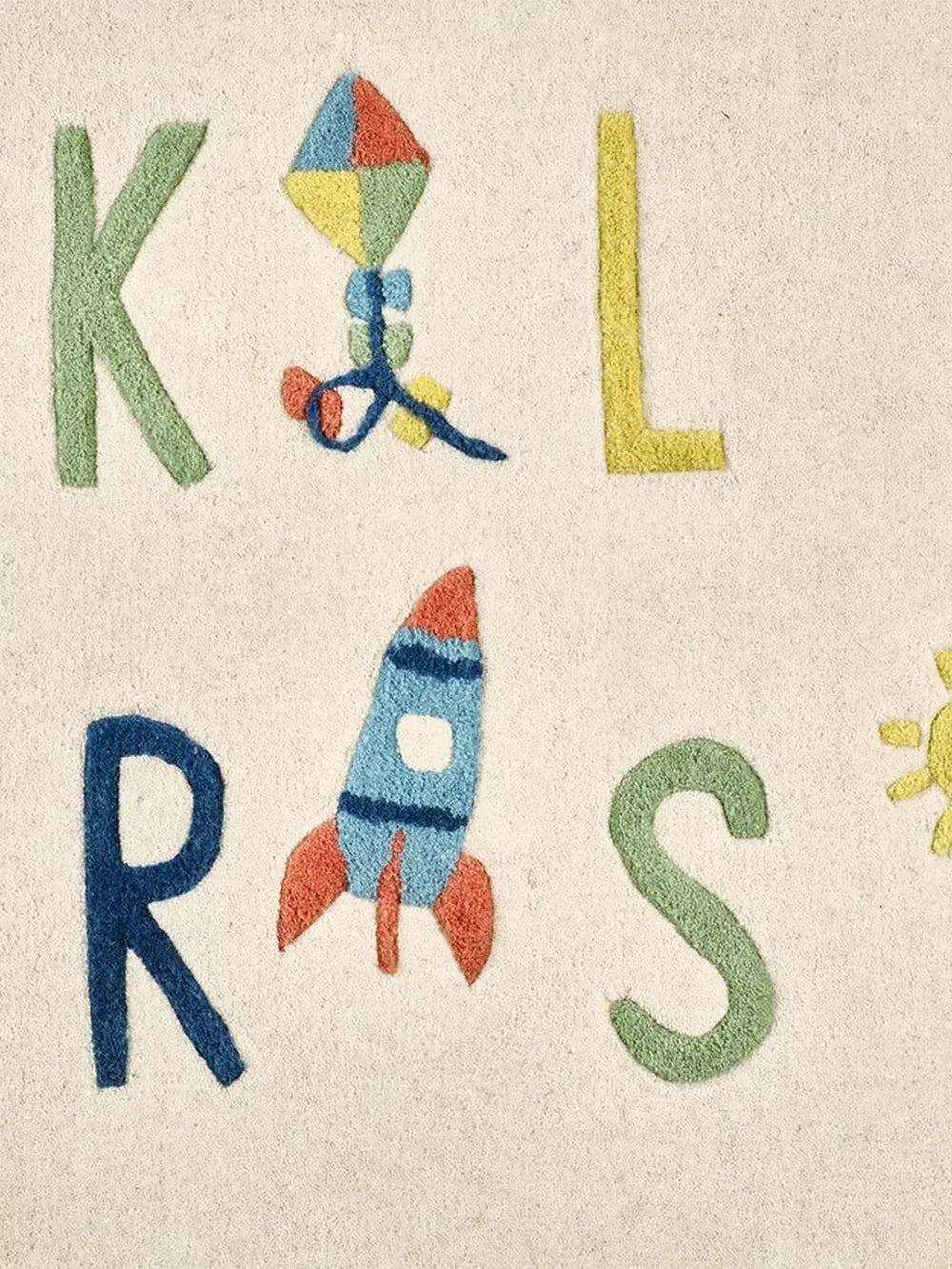 White Alphabet Kids Carpet & Rug