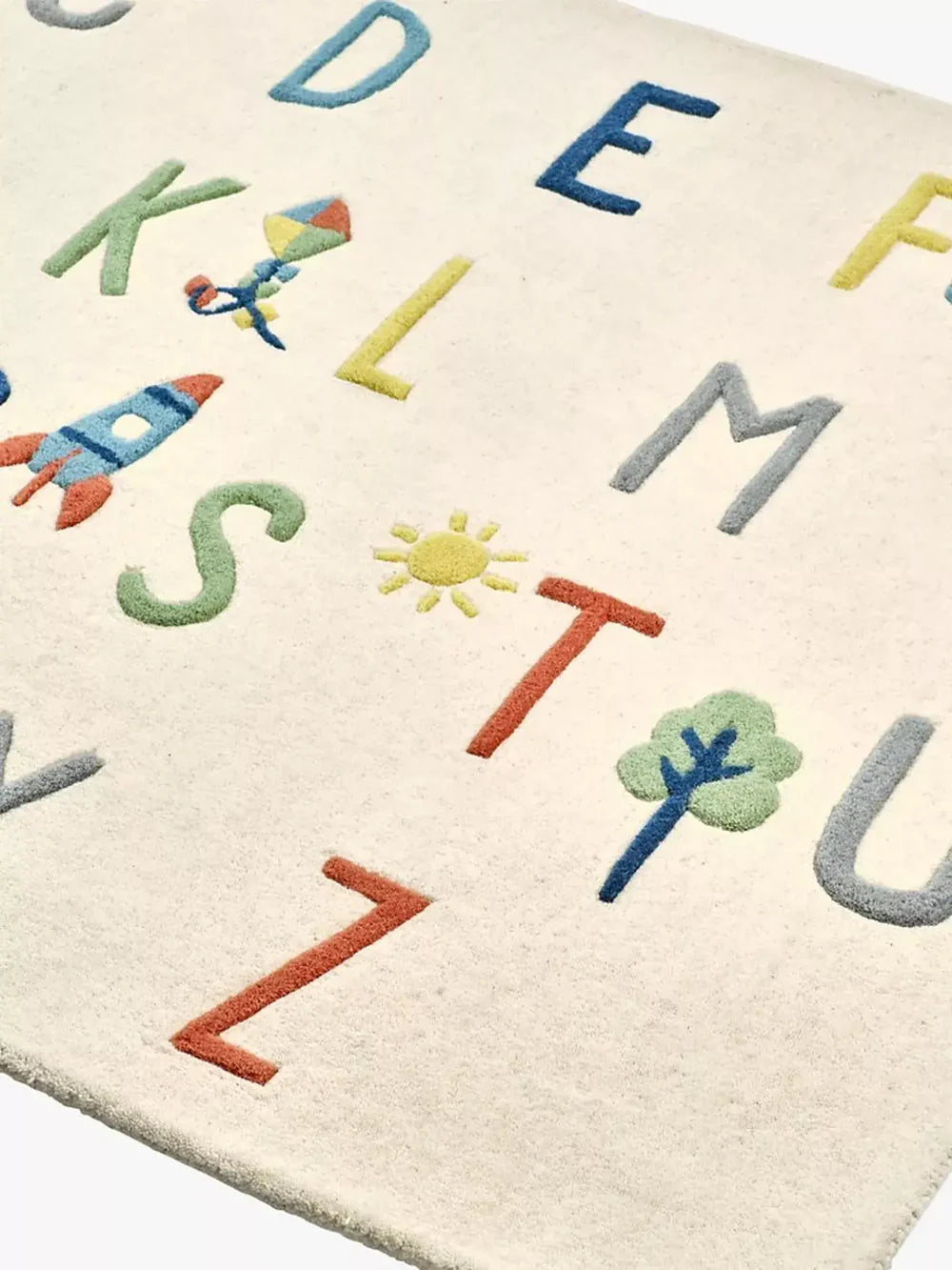 White Alphabet Kids Carpet & Rug