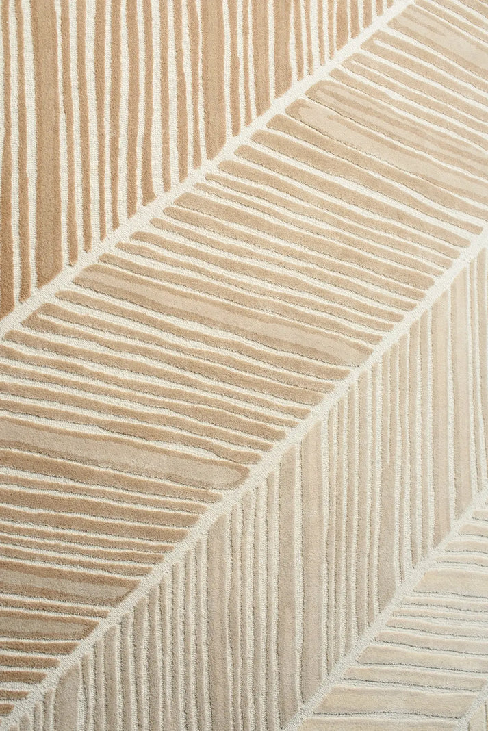 Gold & Beige Color Hand-Tufted 100% New Zealand Wool Rug