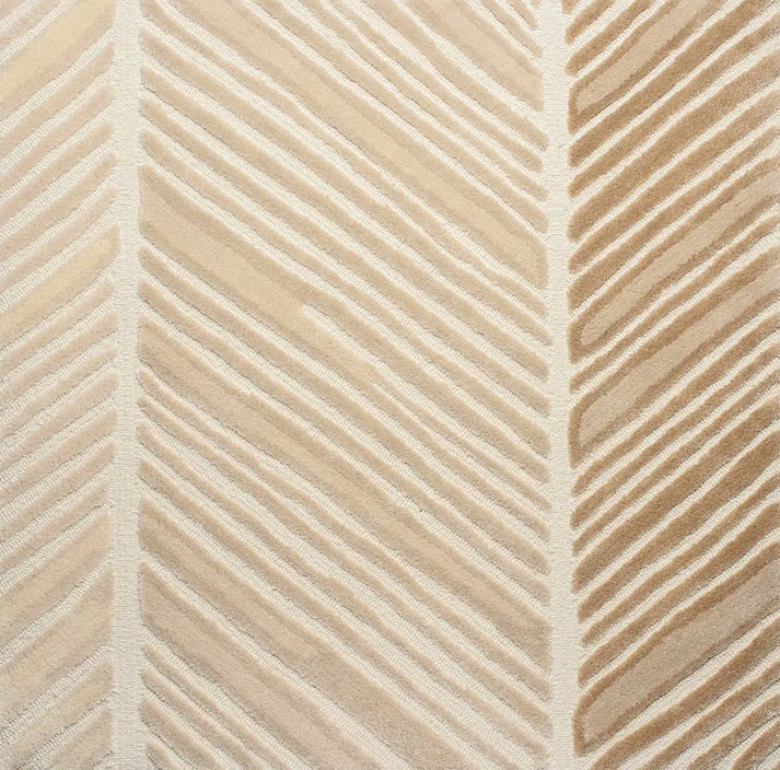 Gold & Beige Color Hand-Tufted 100% New Zealand Wool Rug