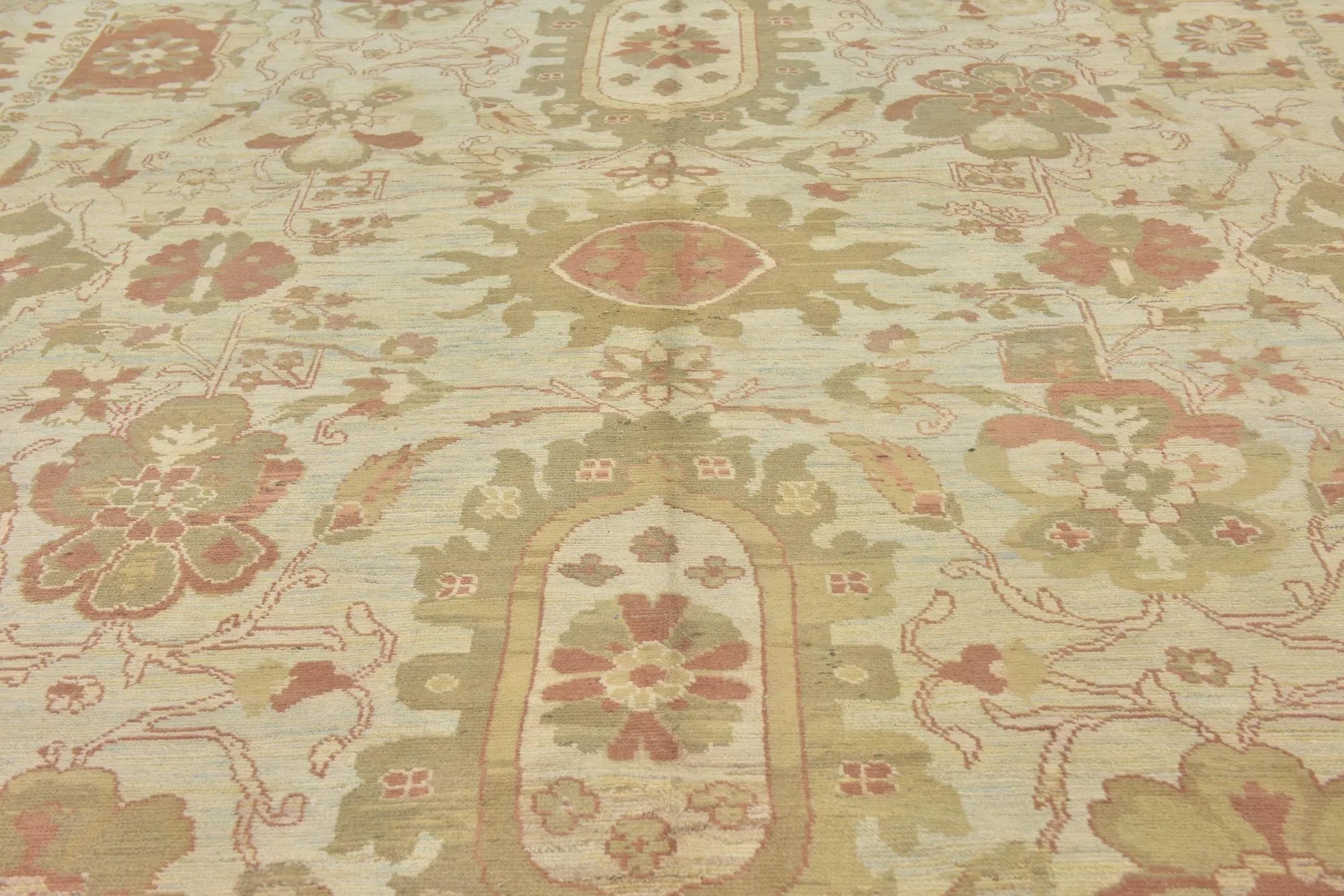 Royal Oushak Hand-Knotted Wool Rug