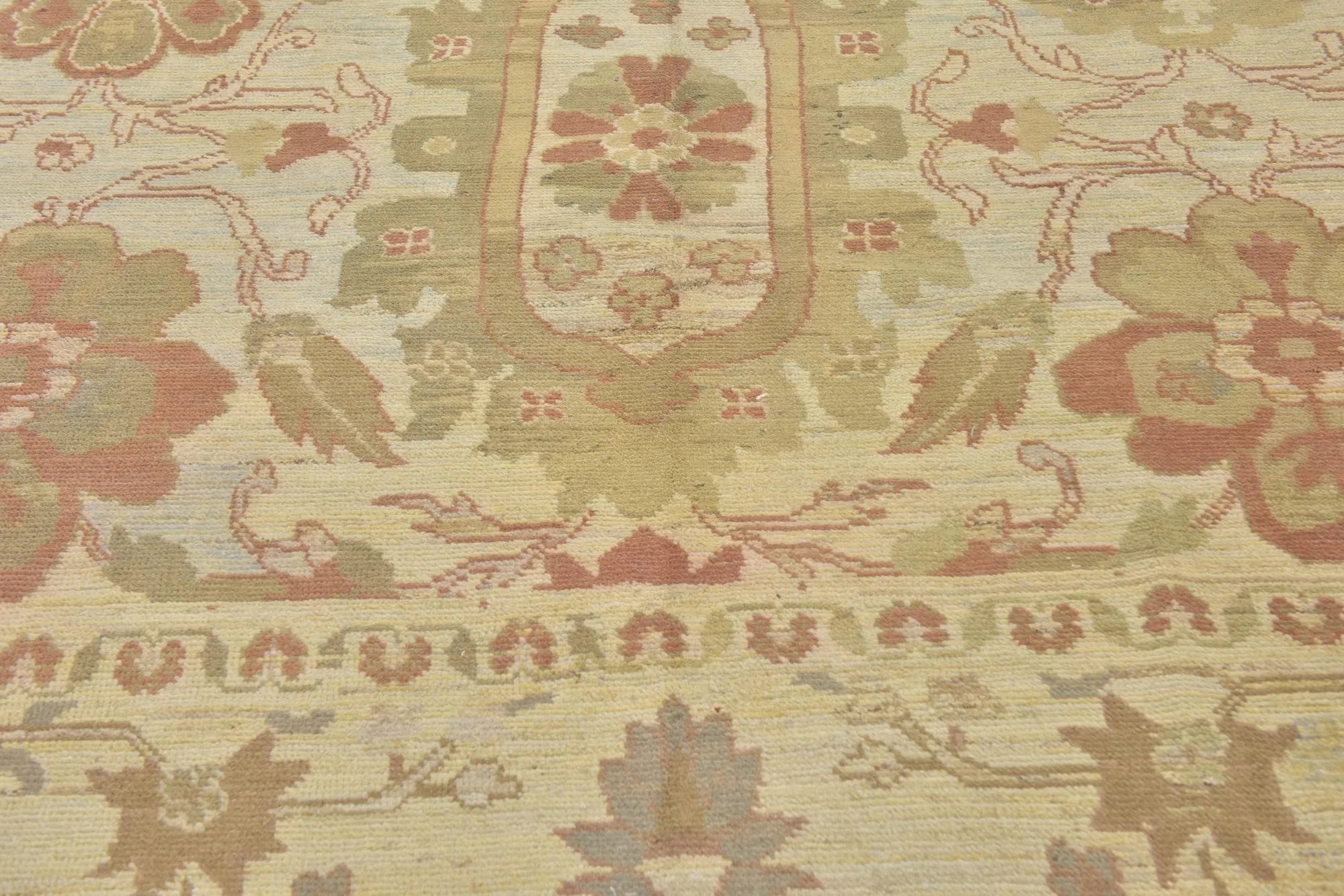 Royal Oushak Hand-Knotted Wool Rug