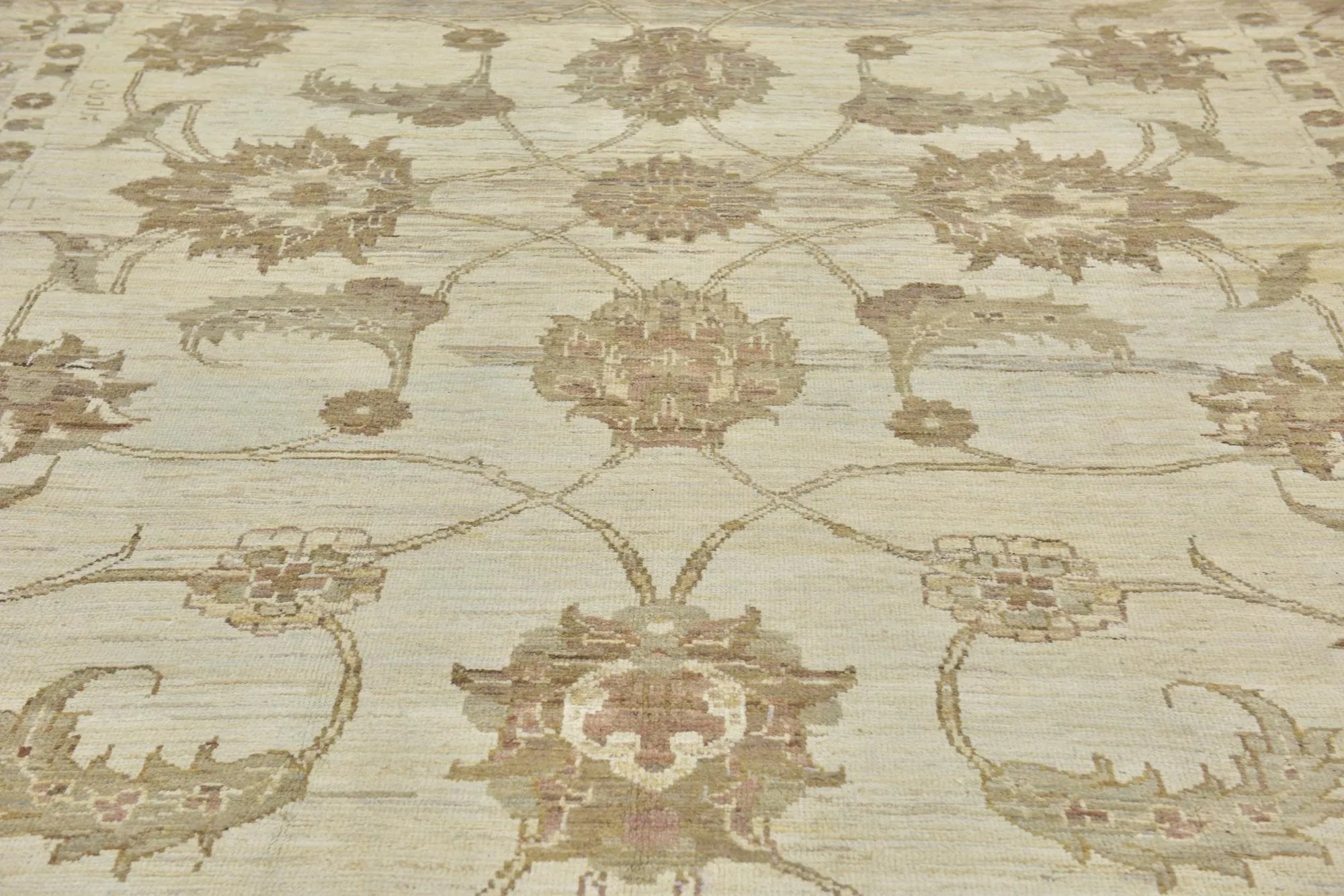 Imperial Oushak Hand-Knotted Wool Rug