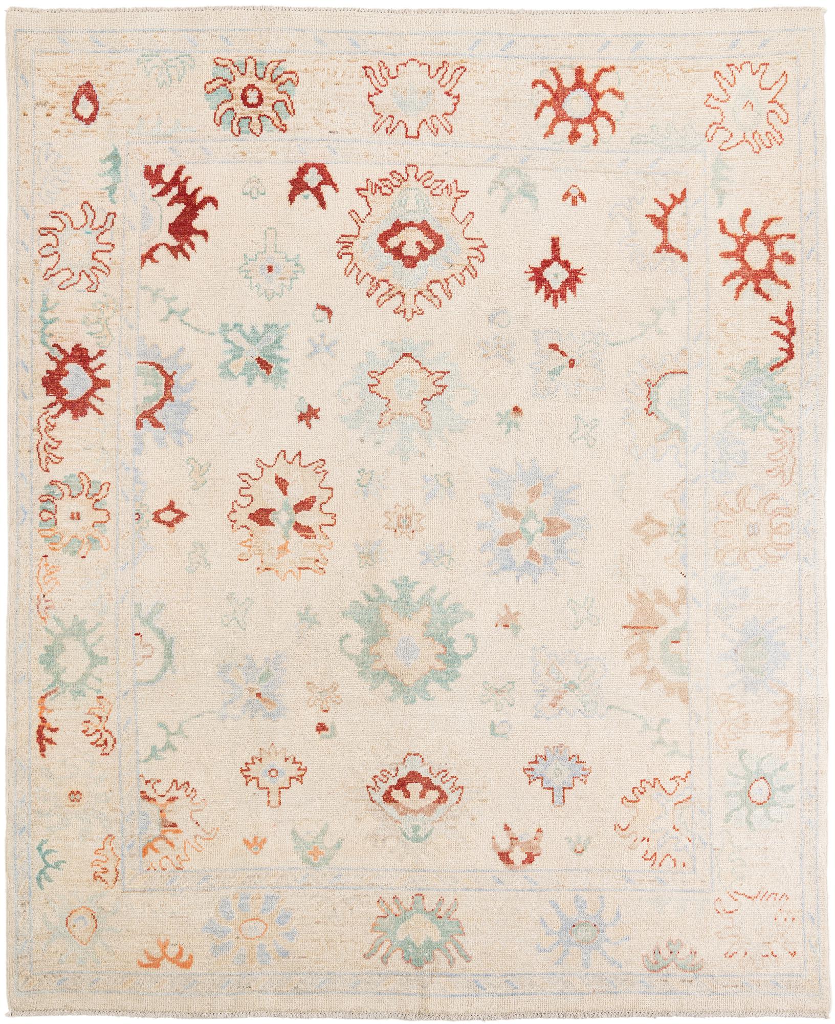 Lotus Oushak Hand-Knotted Wool Rug