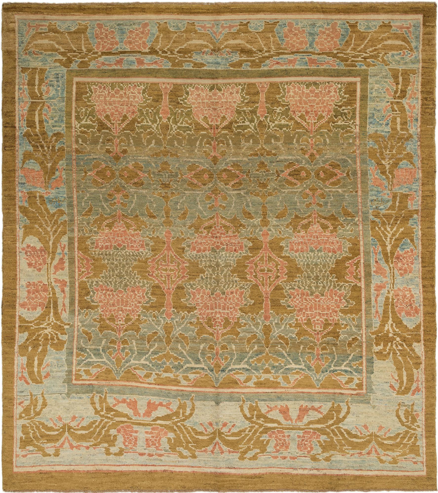 Tulip Oushak Hand-Knotted Wool Rug