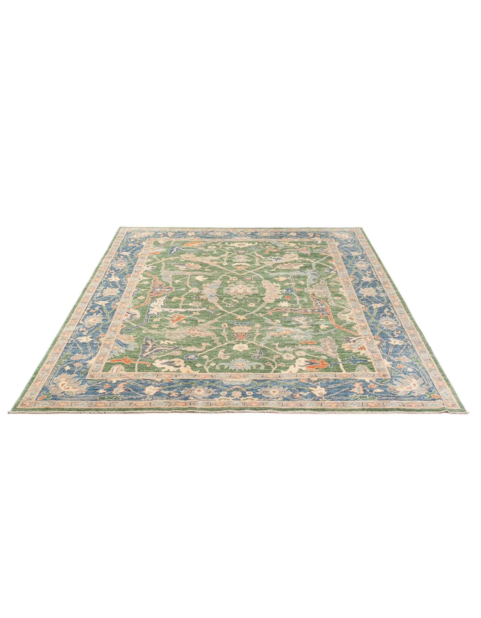 Lavish Oushak Hand-Knotted Wool Rug