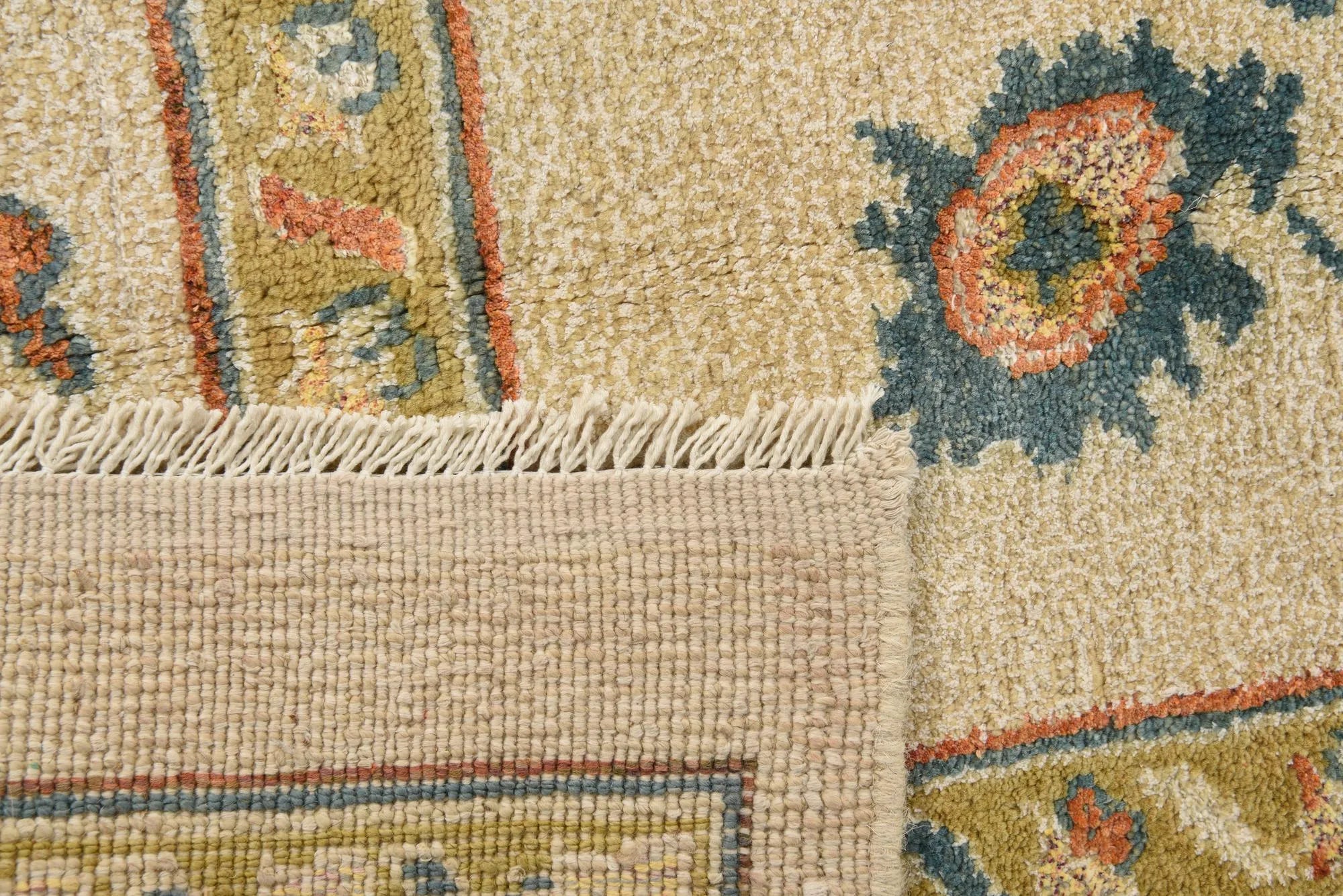 Rose Garden Oushak Hand-Knotted Wool Rug