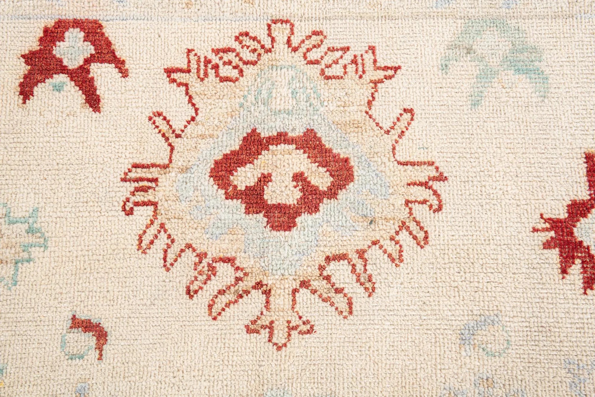 Lotus Oushak Hand-Knotted Wool Rug