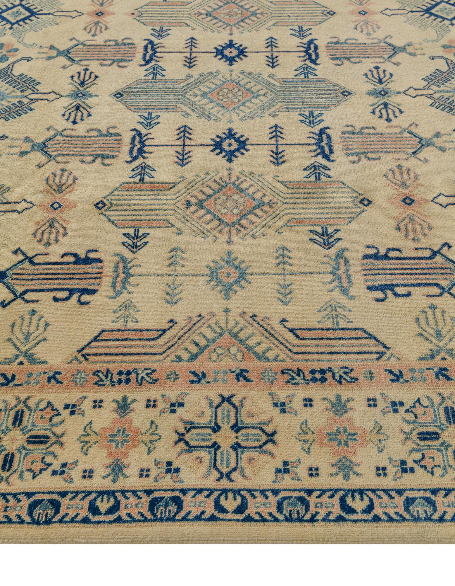 Grandeur Oushak Hand-Knotted Wool Rug