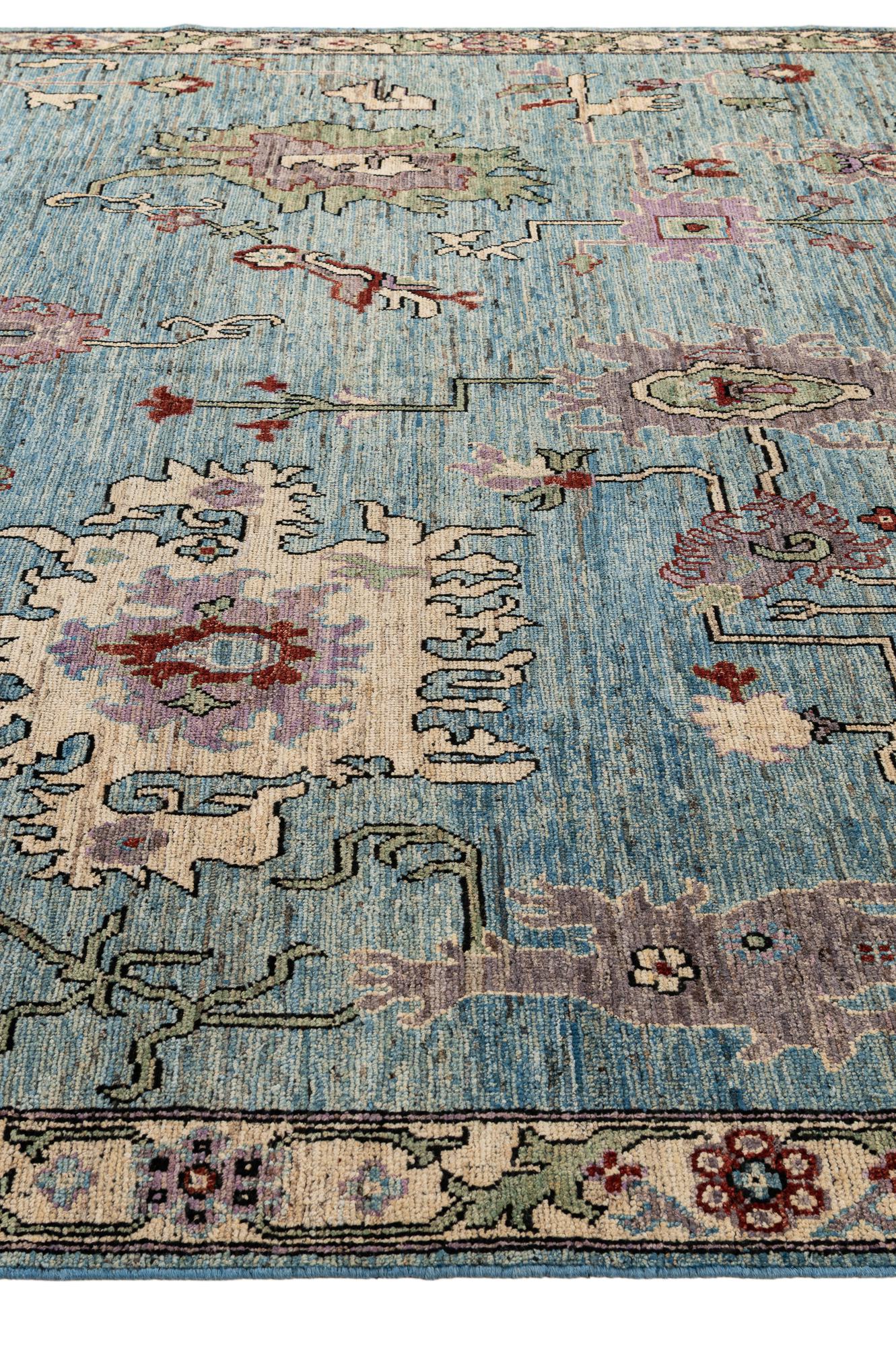 Celine Oushak Hand-Knotted Wool Rug