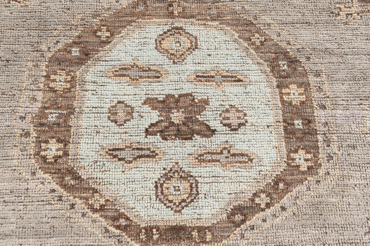 Opulent Oushak Hand-Knotted Wool Rug