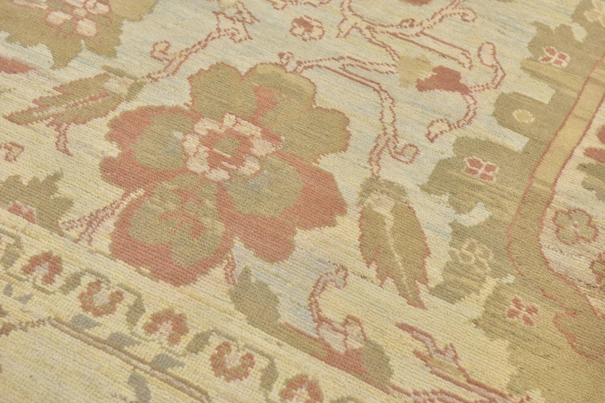Royal Oushak Hand-Knotted Wool Rug