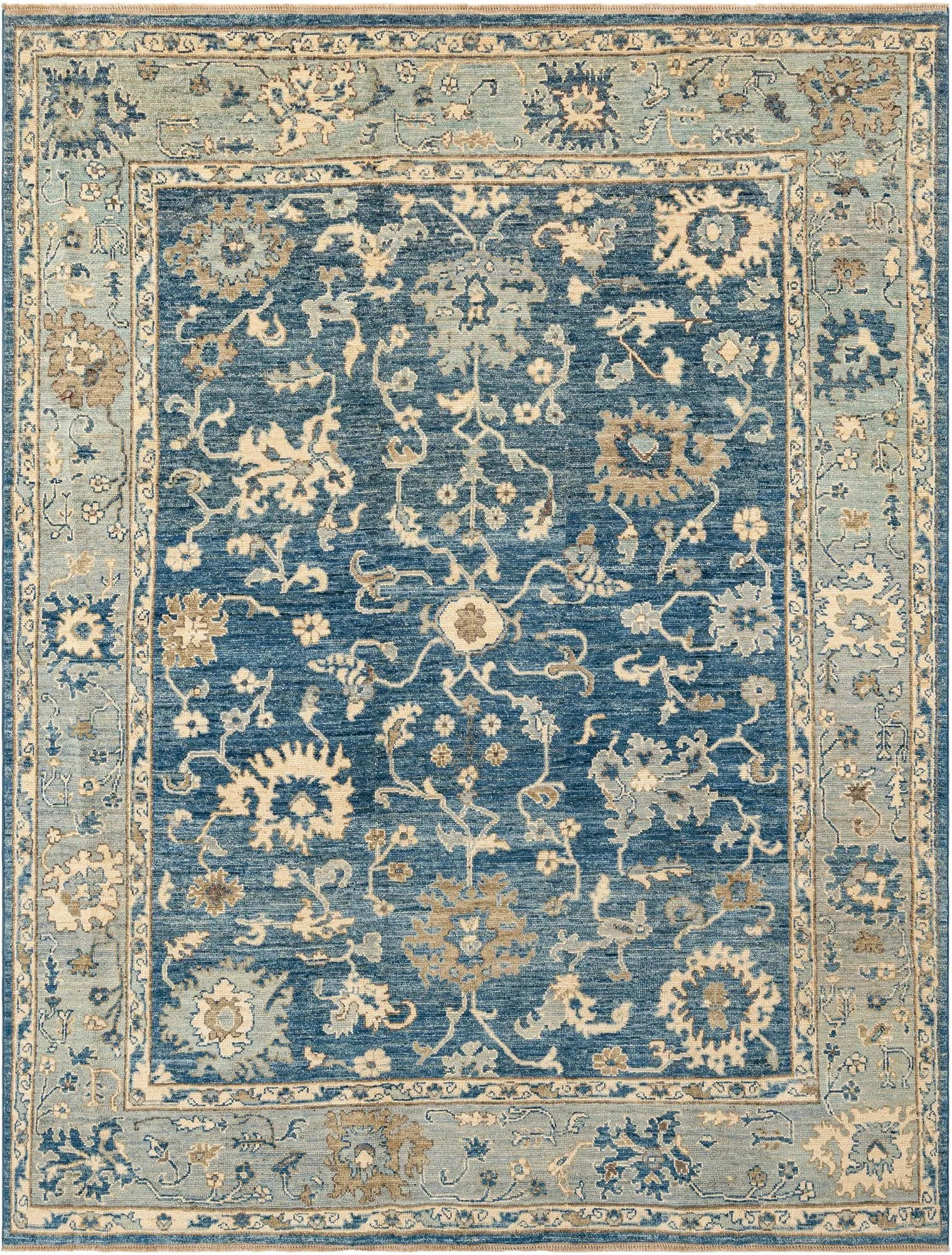 Aurora Oushak Hand-Knotted Wool Rug