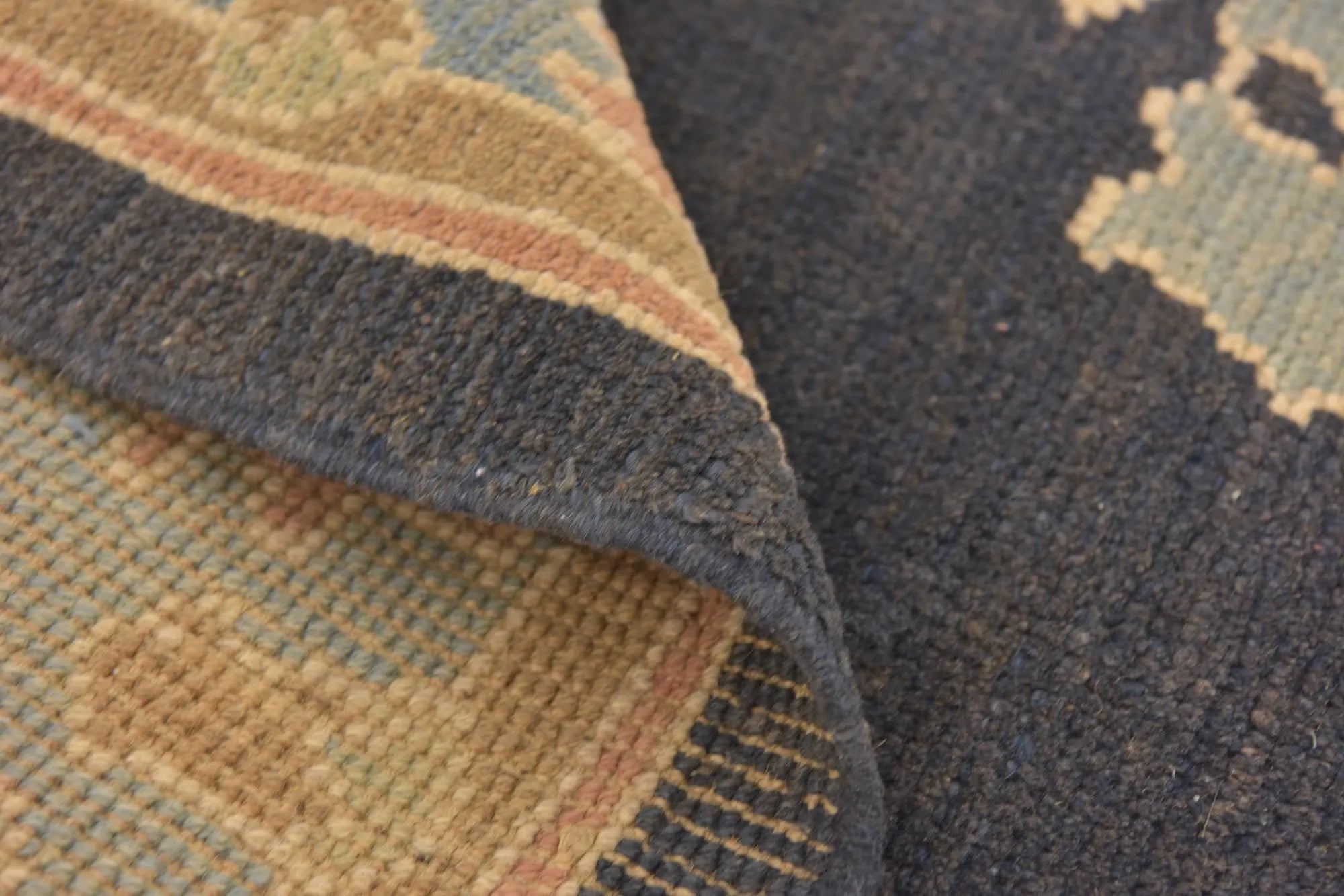 Rosewood Oushak Hand-Knotted Wool Rug