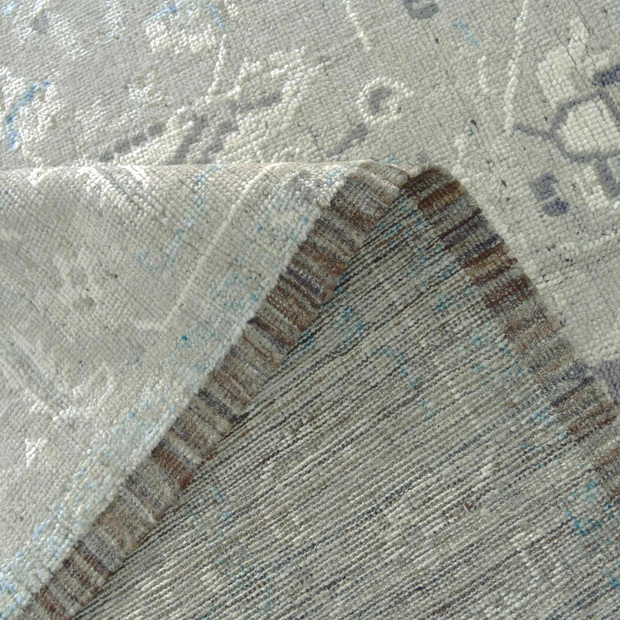 Elegant Oushak Hand-Knotted Wool Rug