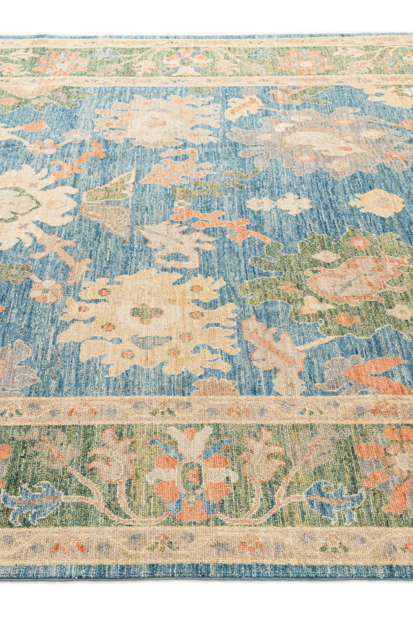 Bianca Oushak Hand-Knotted Wool Rug