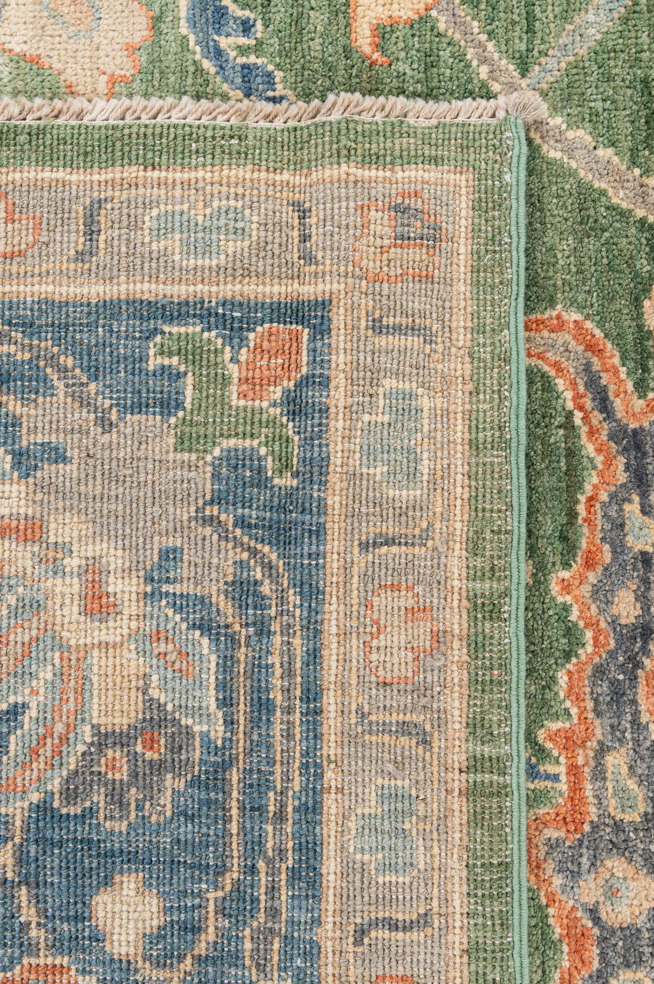 Lavish Oushak Hand-Knotted Wool Rug