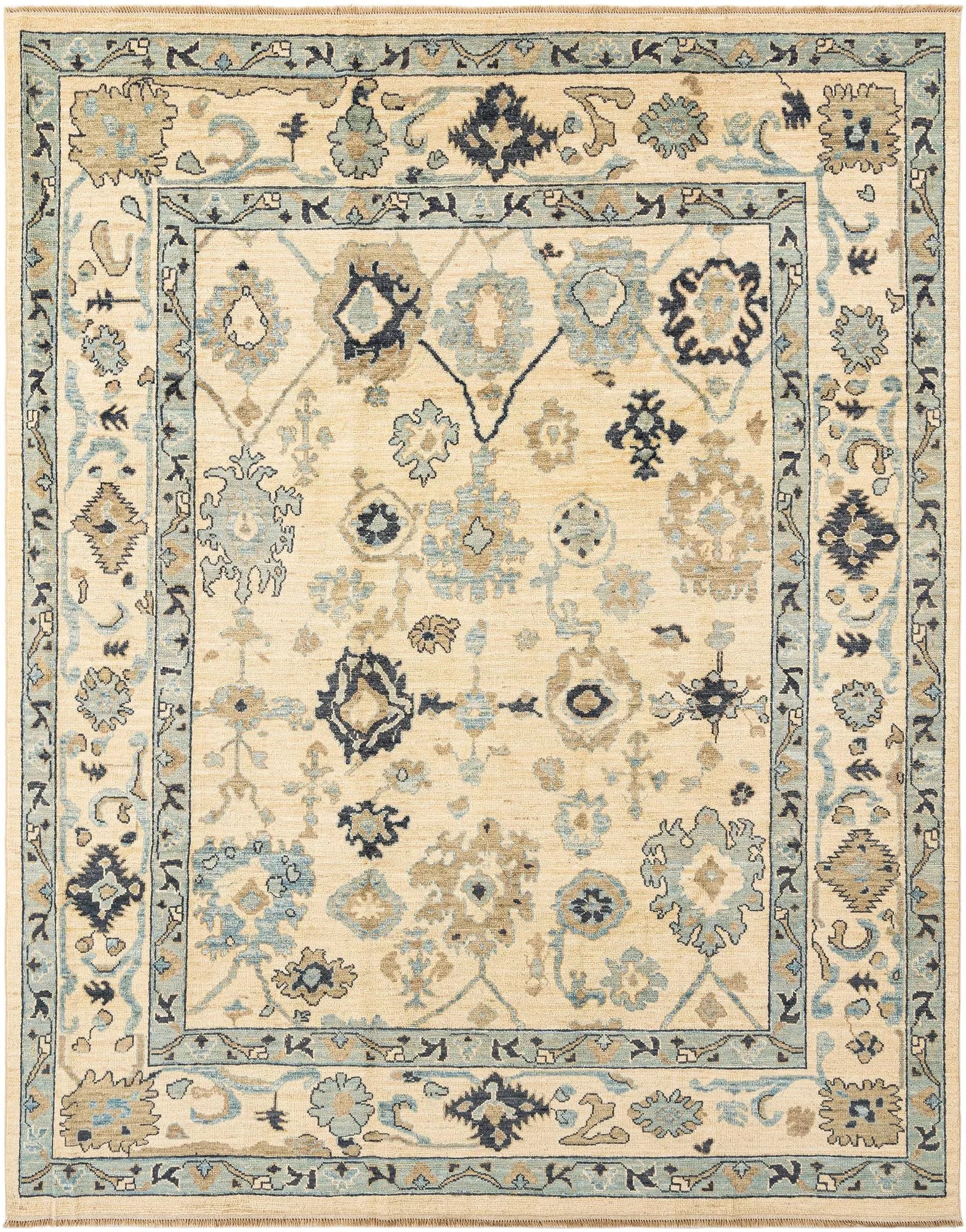Regal Oushak Hand-Knotted Wool Rug