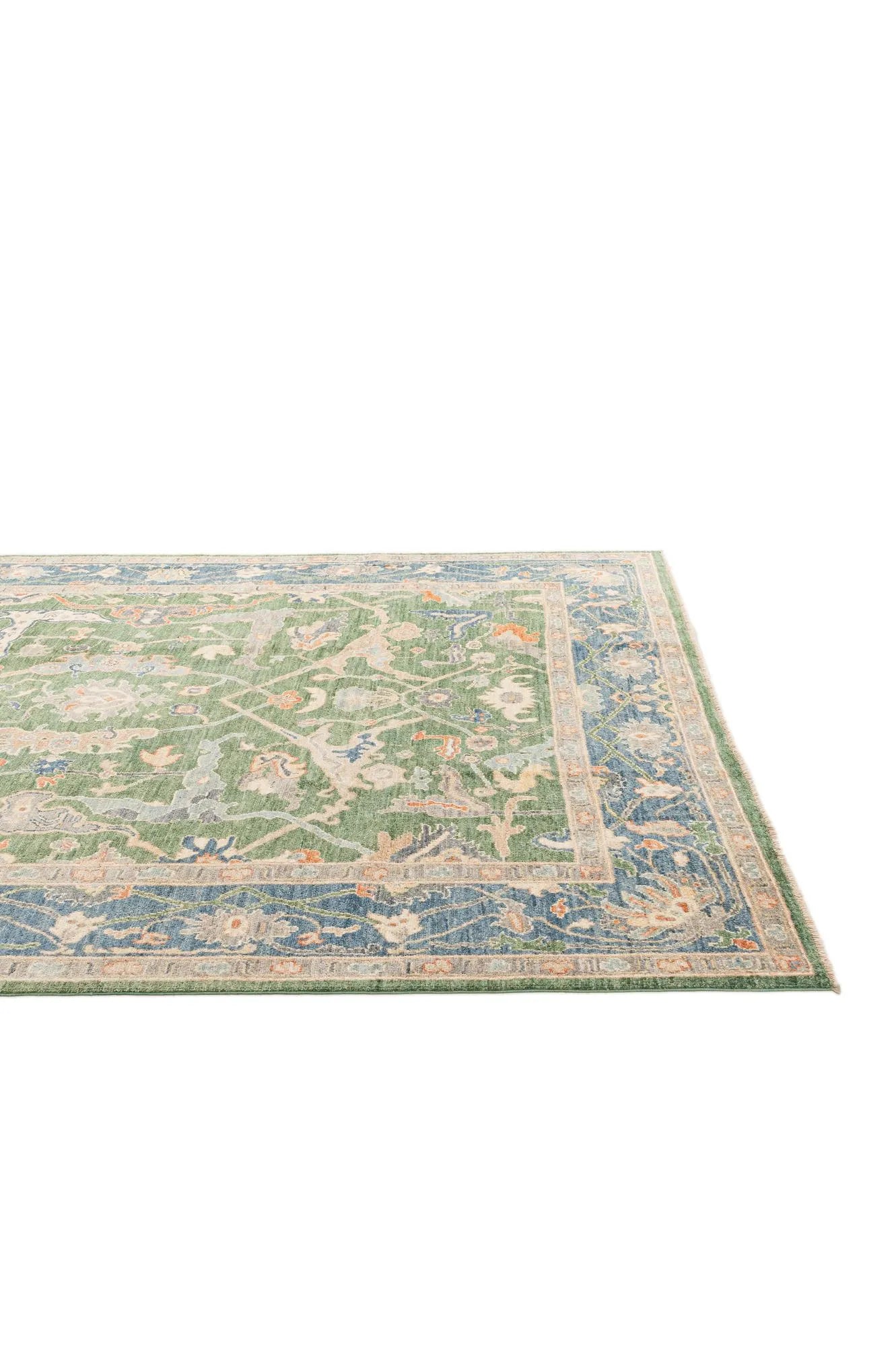 Lavish Oushak Hand-Knotted Wool Rug