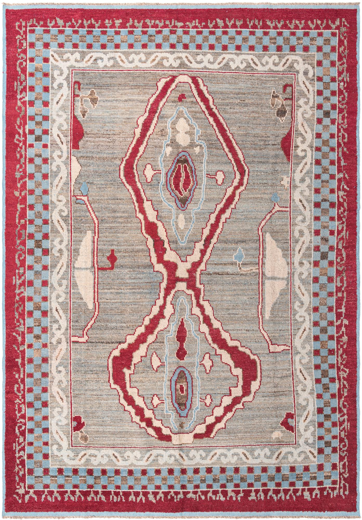 Naomi Oushak Hand-Knotted Wool Rug