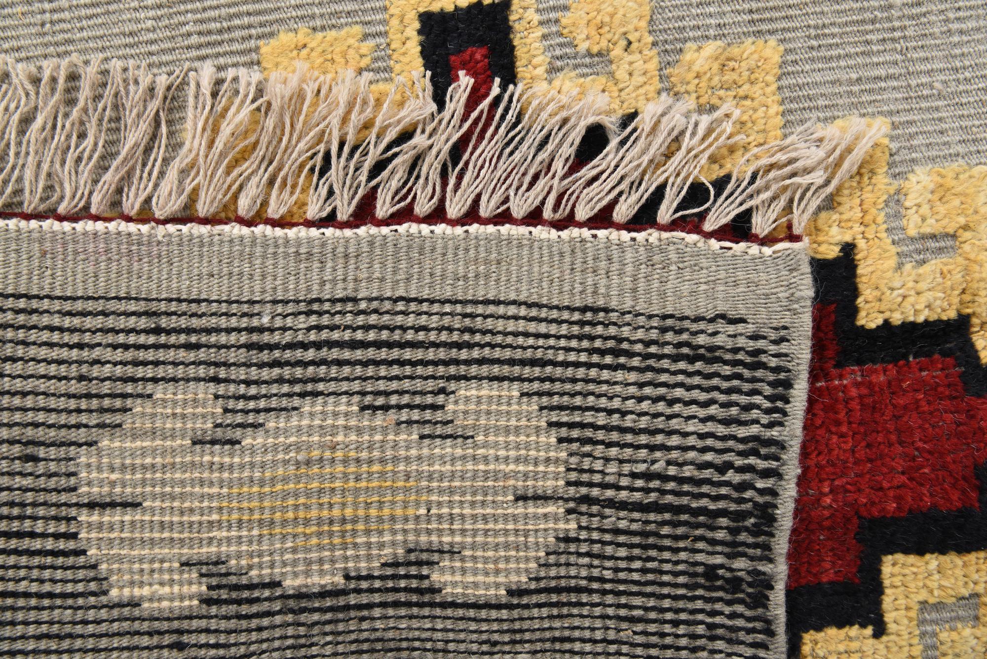 Lavender Oushak Hand-Knotted Wool Rug