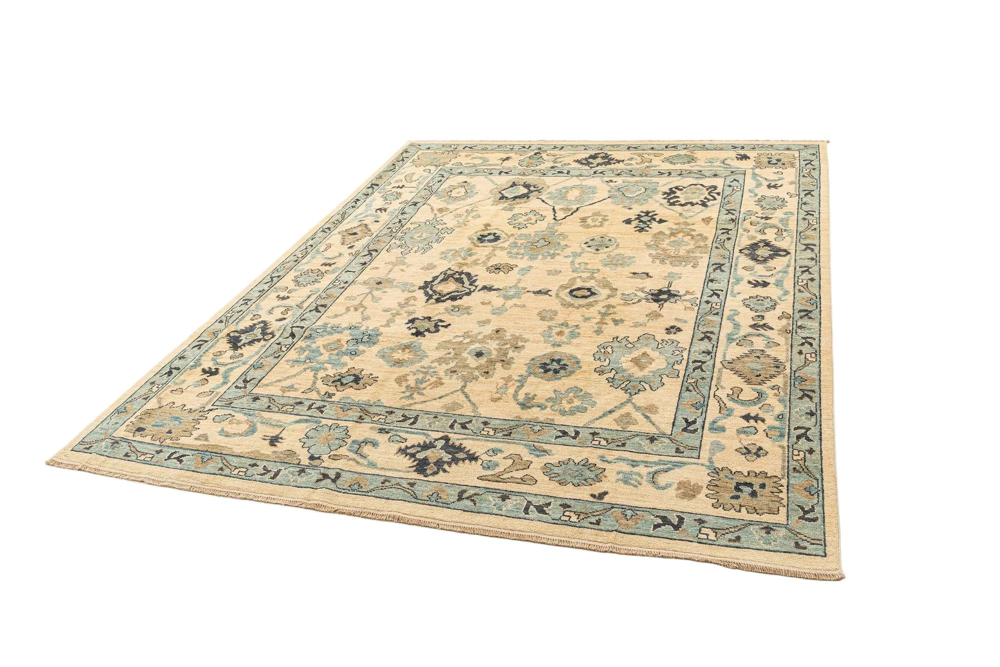 Regal Oushak Hand-Knotted Wool Rug