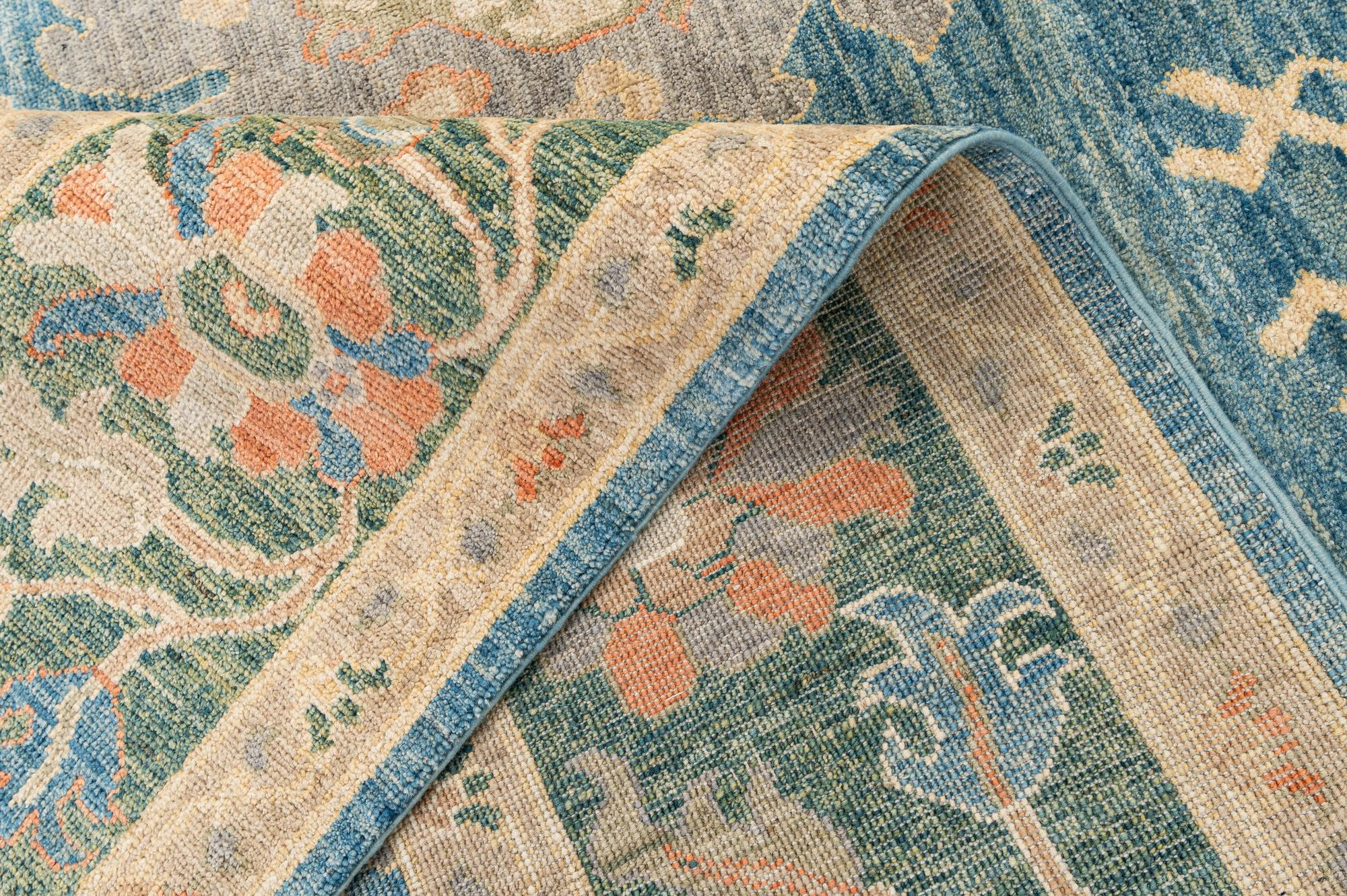 Bianca Oushak Hand-Knotted Wool Rug