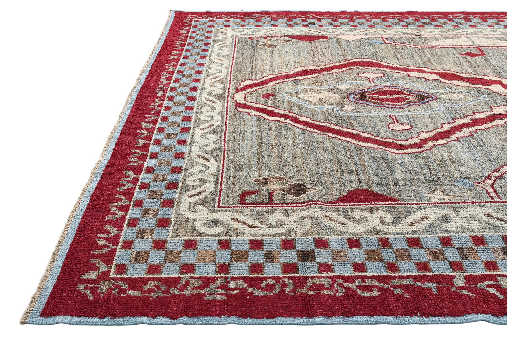 Naomi Oushak Hand-Knotted Wool Rug