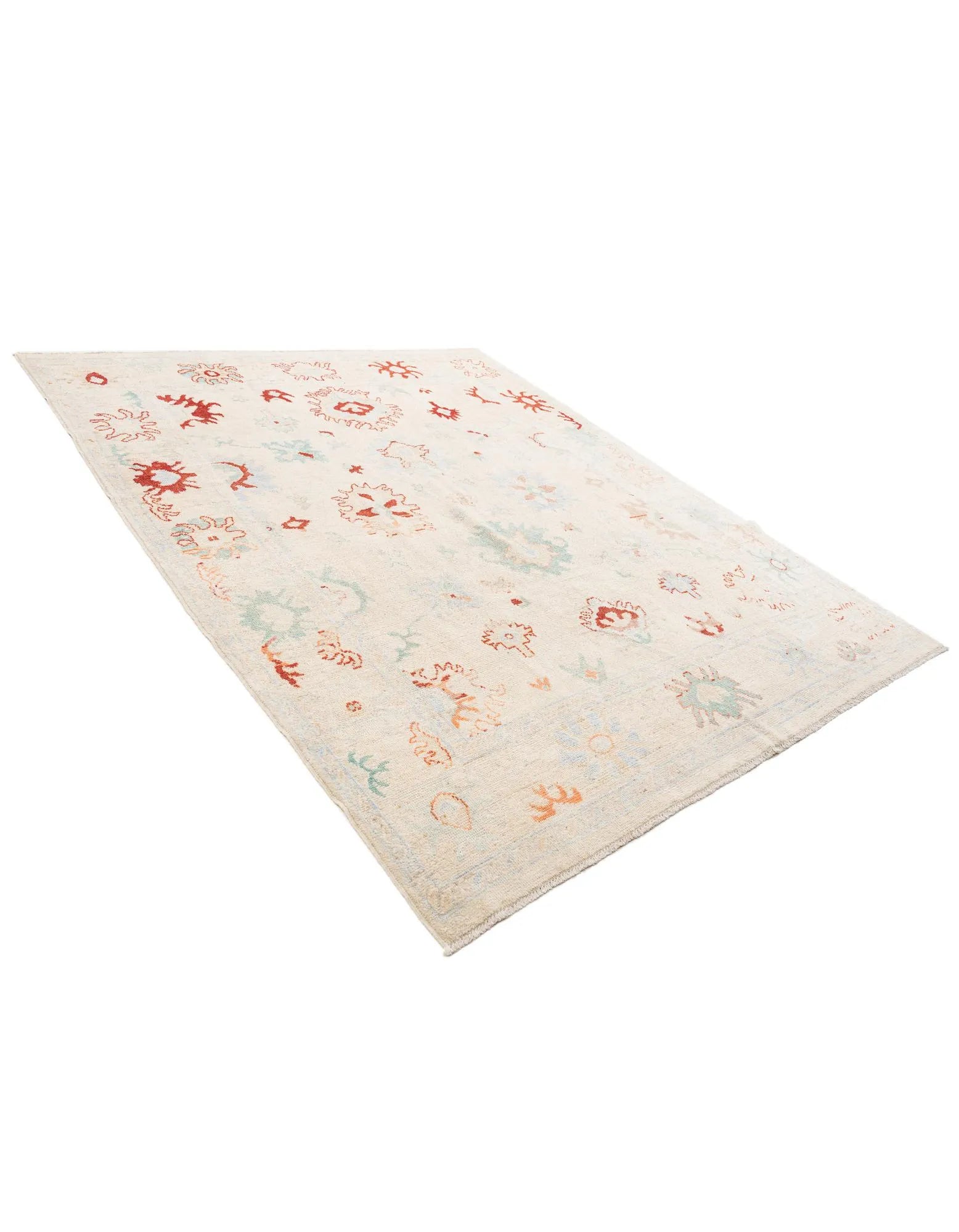 Lotus Oushak Hand-Knotted Wool Rug