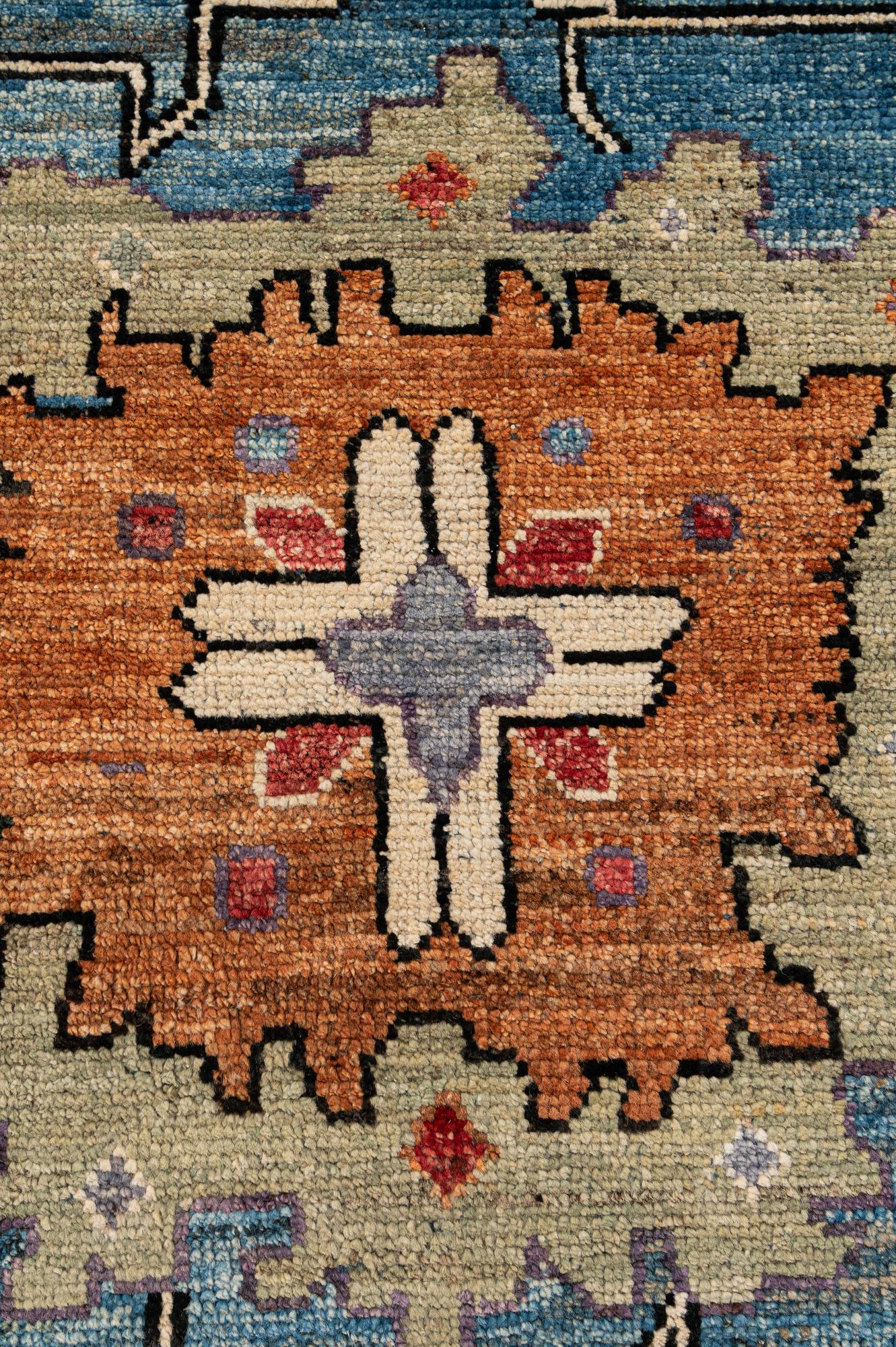 Medallion Oushak Hand-Knotted Wool Rug
