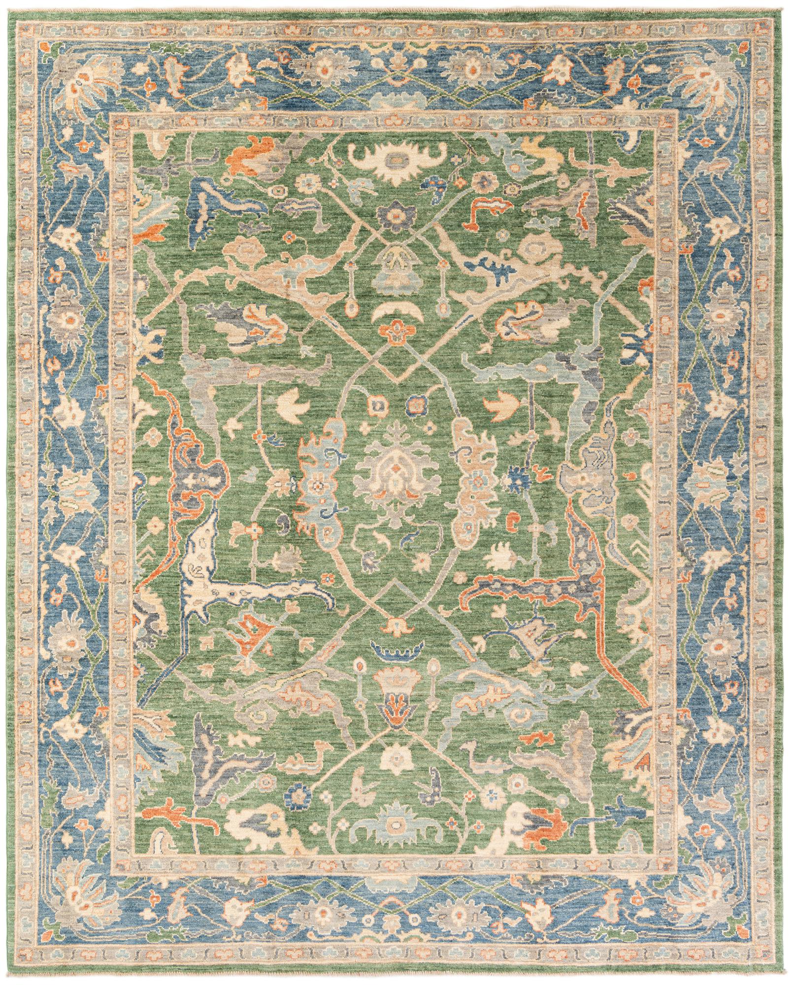 Lavish Oushak Hand-Knotted Wool Rug