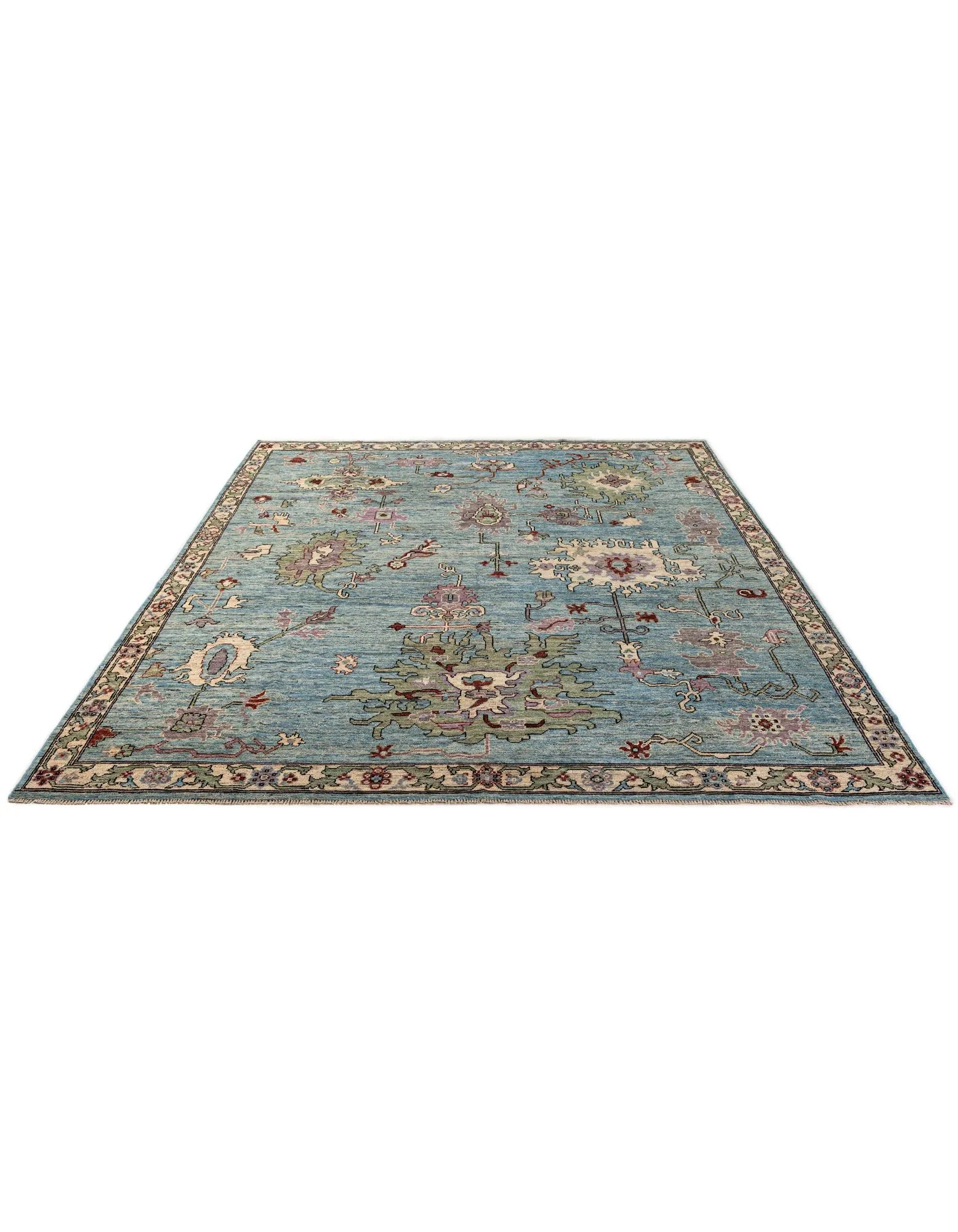 Celine Oushak Hand-Knotted Wool Rug
