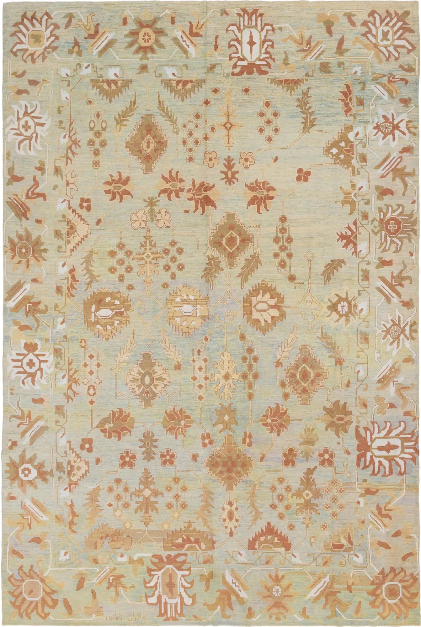 Gardenia Oushak Hand-Knotted Wool Rug