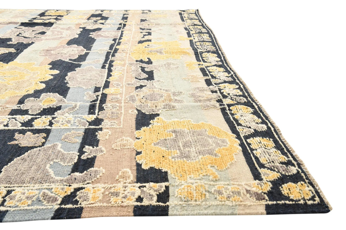 Olive Oushak Hand-Knotted Wool Rug