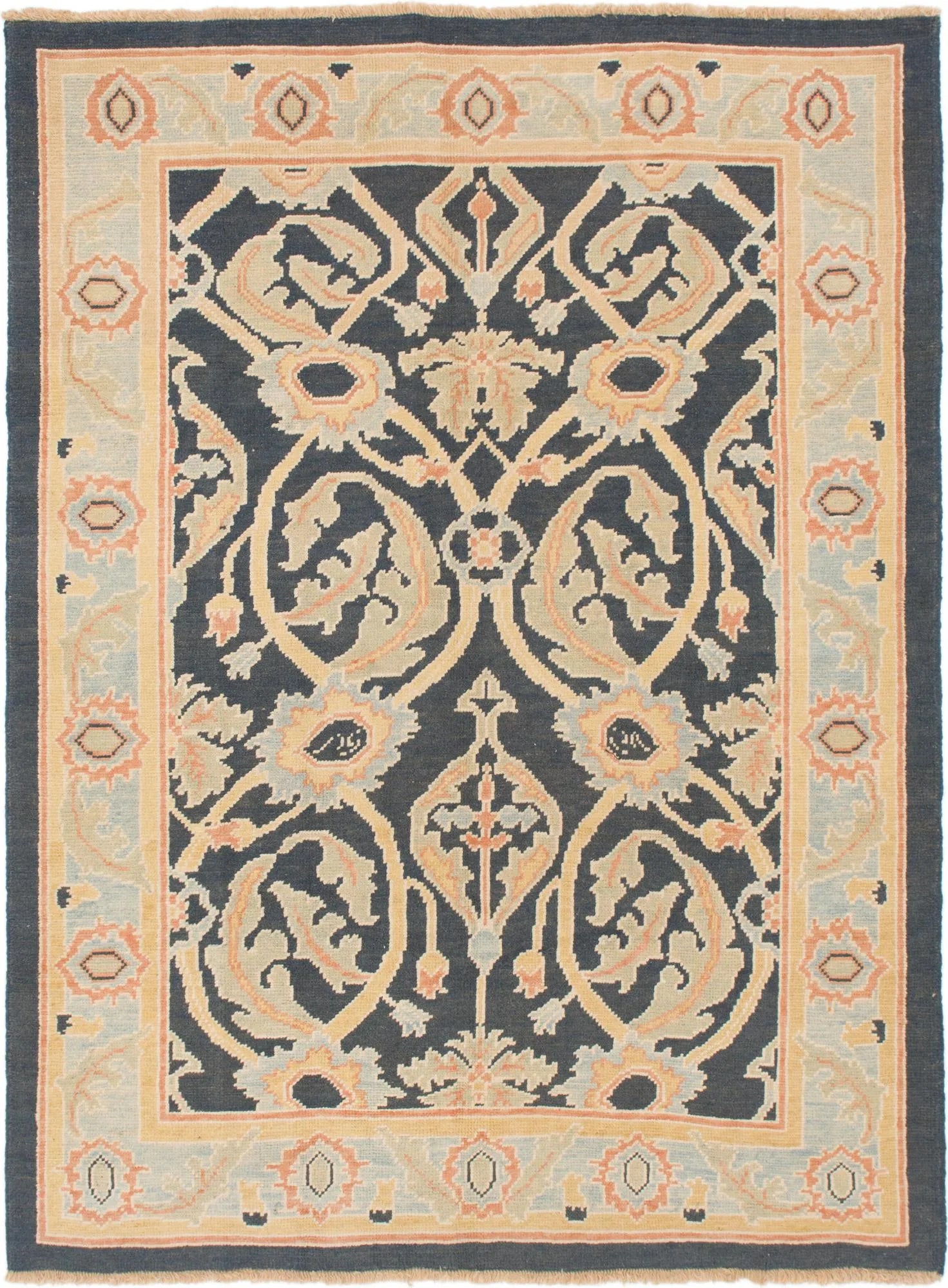 Luxe Oushak Hand-Knotted Wool Rug