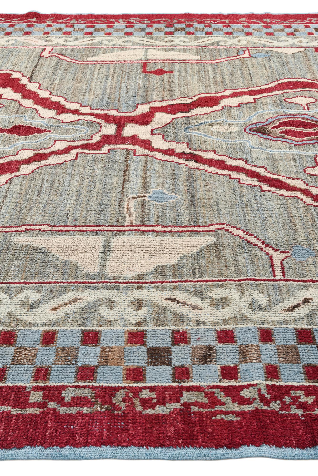 Naomi Oushak Hand-Knotted Wool Rug
