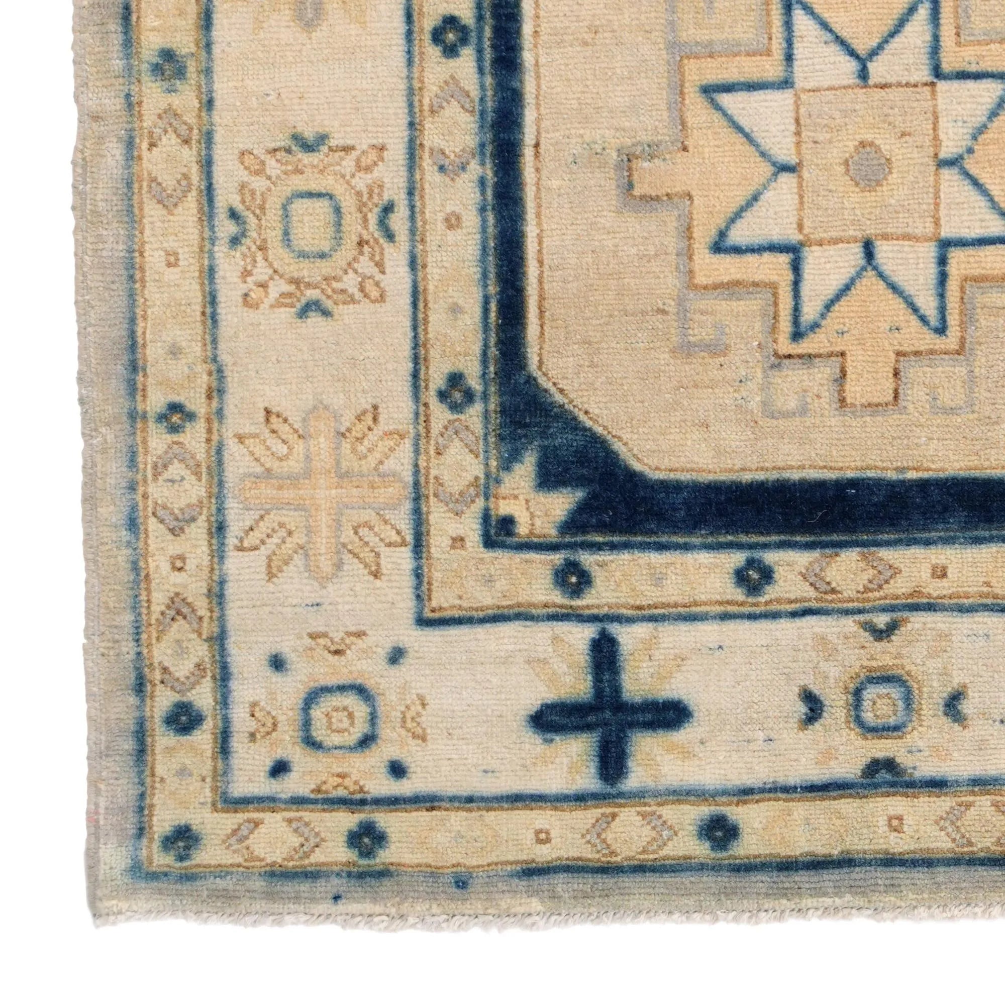 Refined Oushak Hand-Knotted Wool Rug