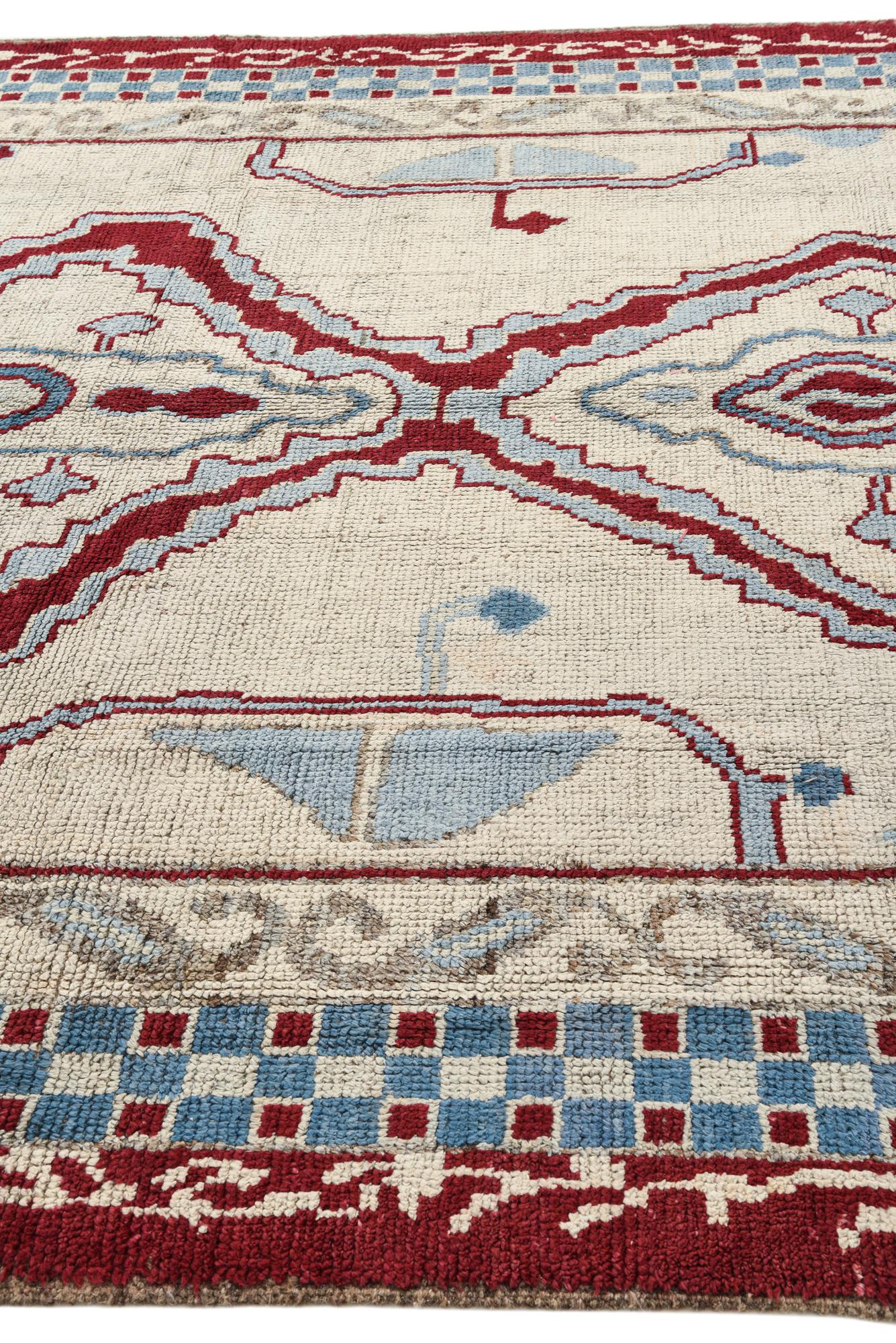 Grandeur Oushak Hand-Knotted Wool Rug
