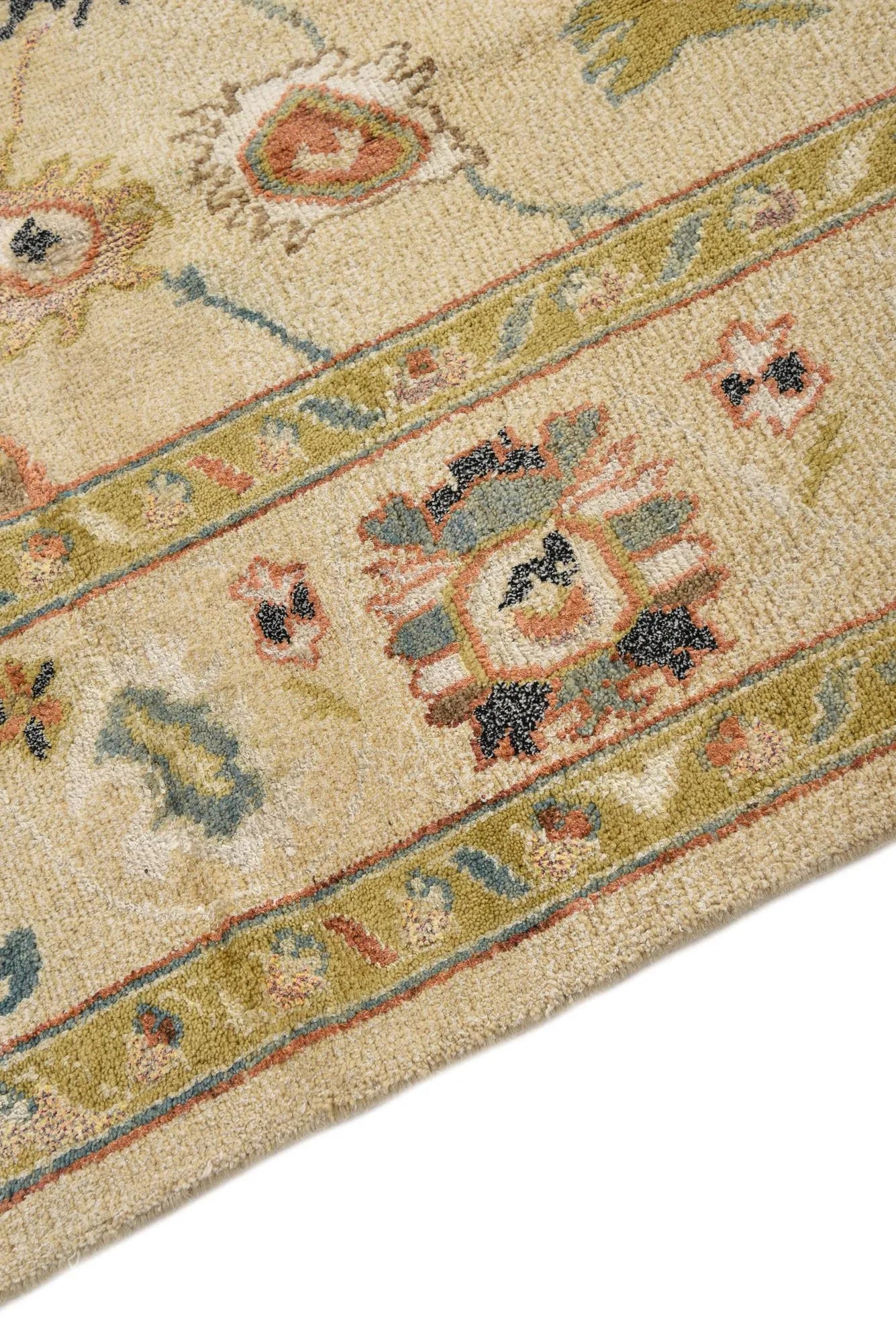 Rose Garden Oushak Hand-Knotted Wool Rug