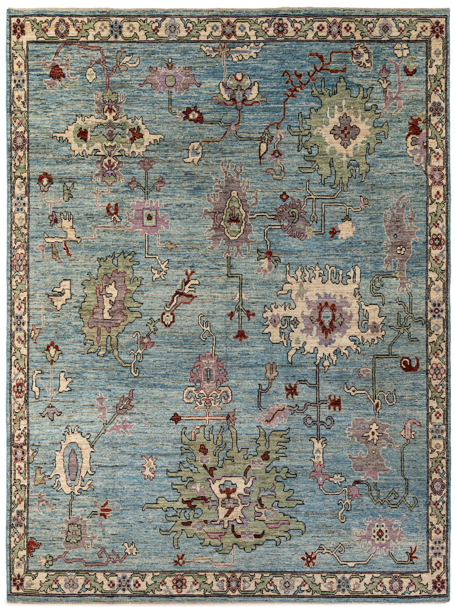 Celine Oushak Hand-Knotted Wool Rug