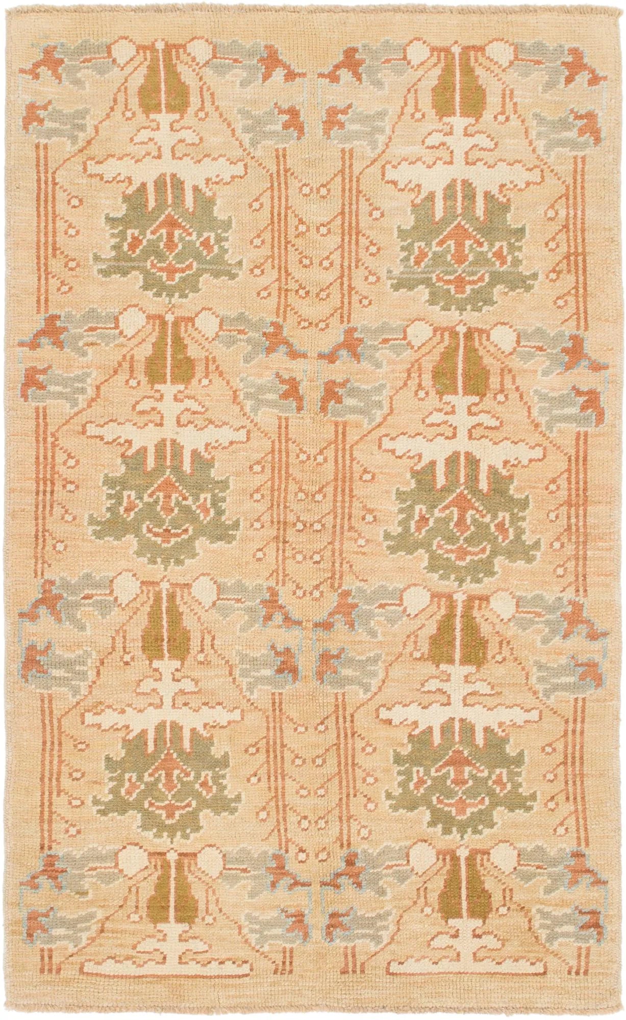 La Belle Oushak Hand-Knotted Wool Rug
