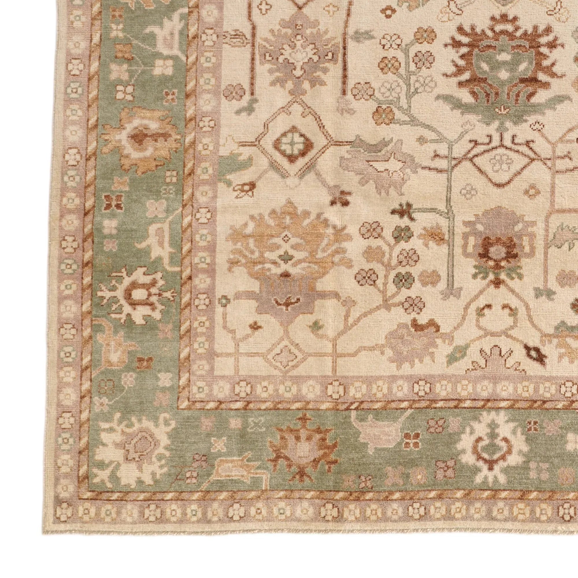 Genevieve Oushak Hand-Knotted Wool Rug