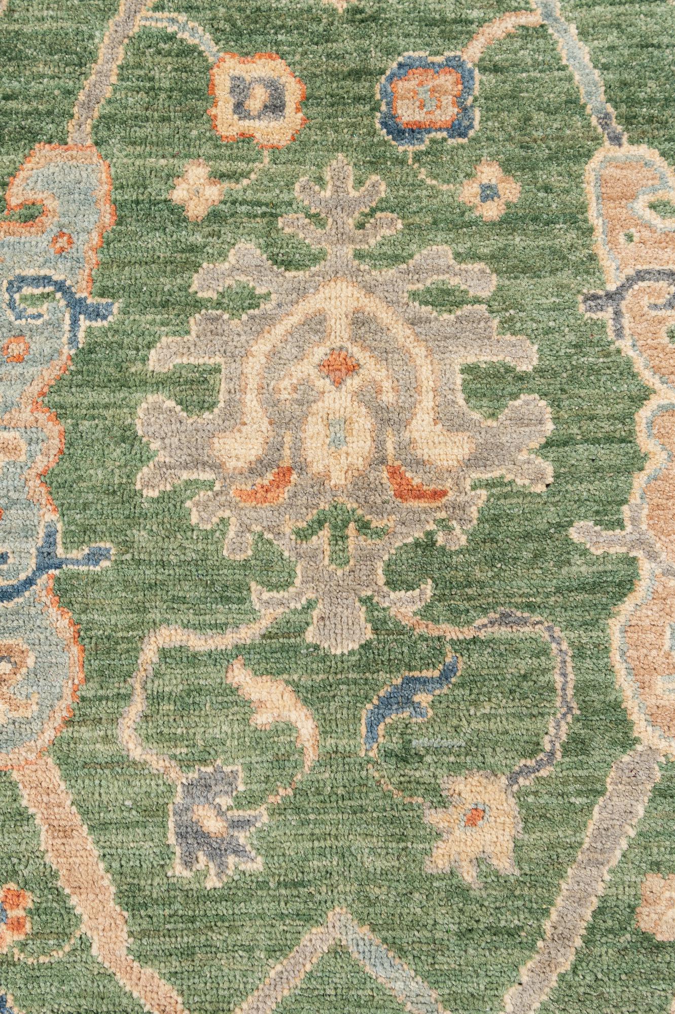 Lavish Oushak Hand-Knotted Wool Rug