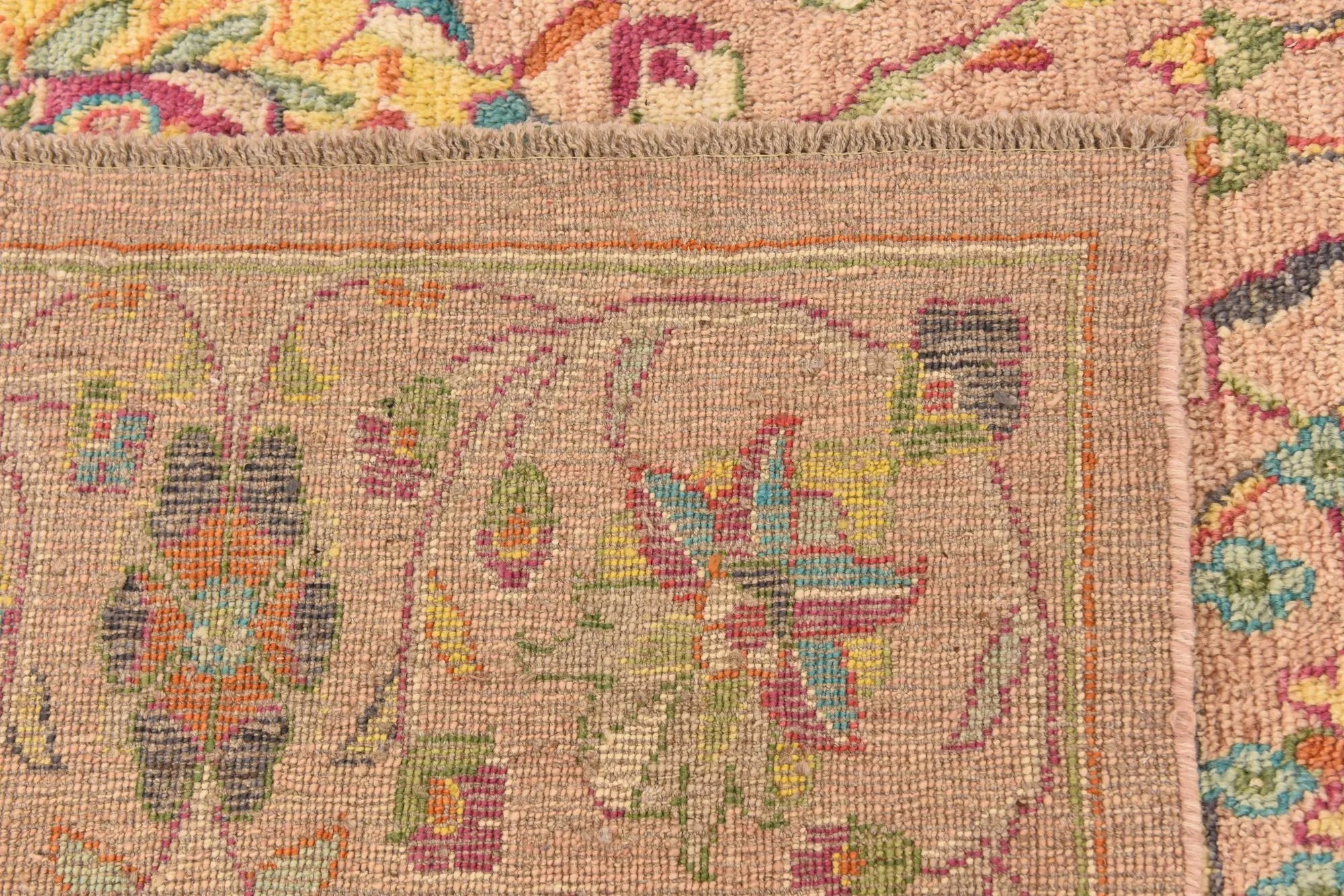 Exquisite Oushak Hand-Knotted Wool Rug