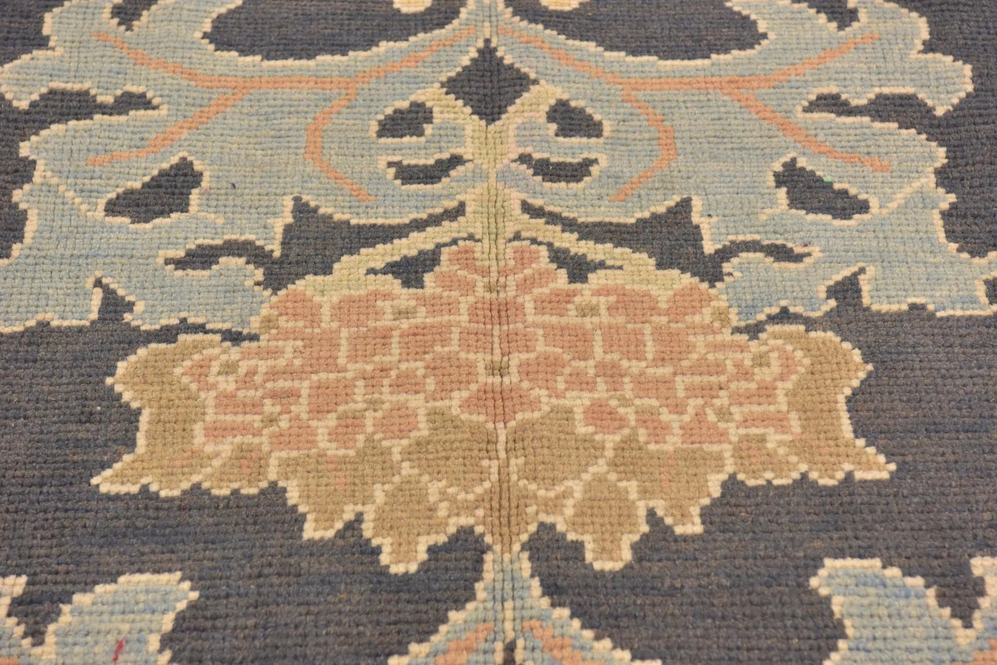 Rosewood Oushak Hand-Knotted Wool Rug